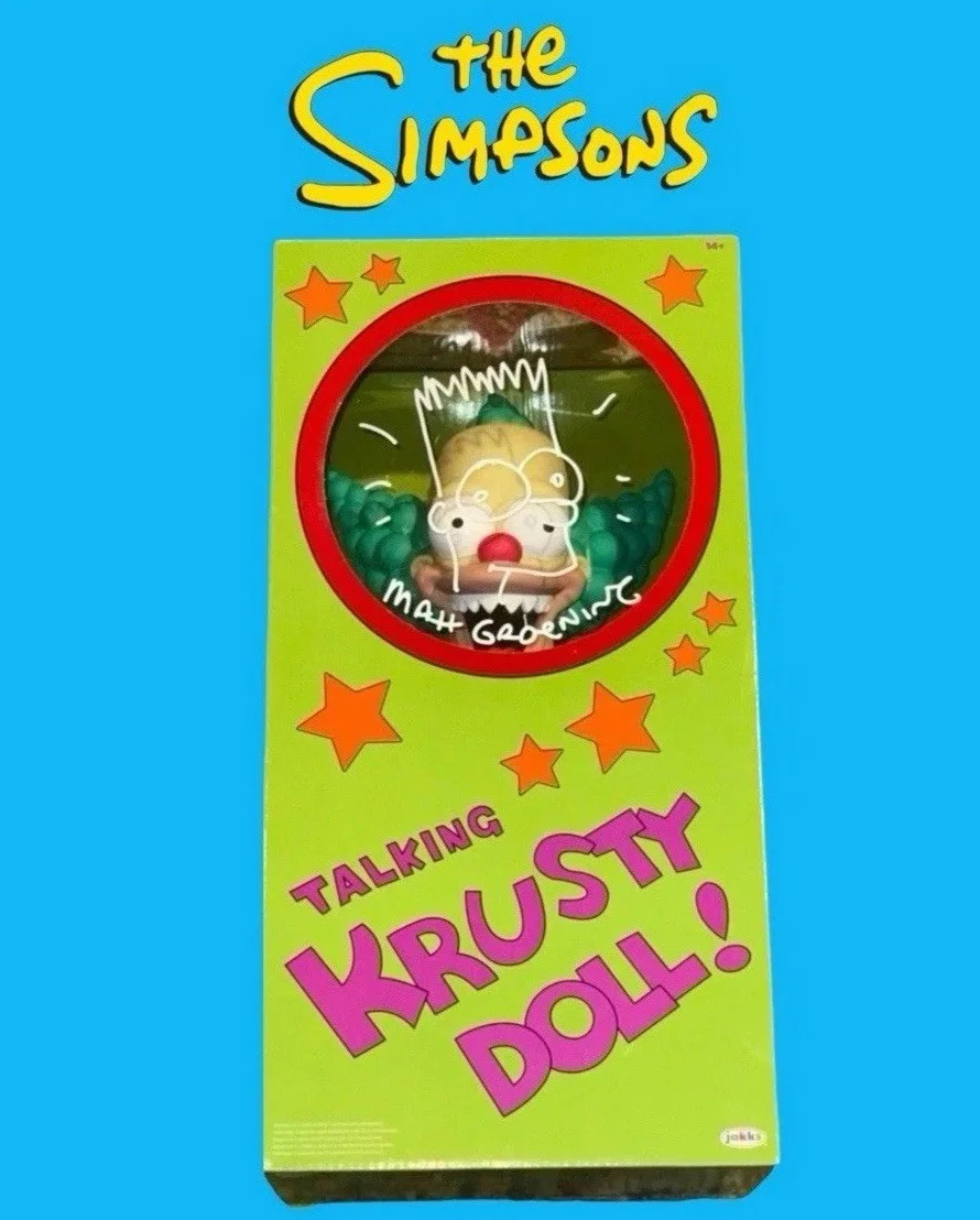 Matt Groening — MATT GROENING SIGNED TALKING KRUSTY DOLL LARGE BART SKETCH BECKETT COA+PROOF, image 2
