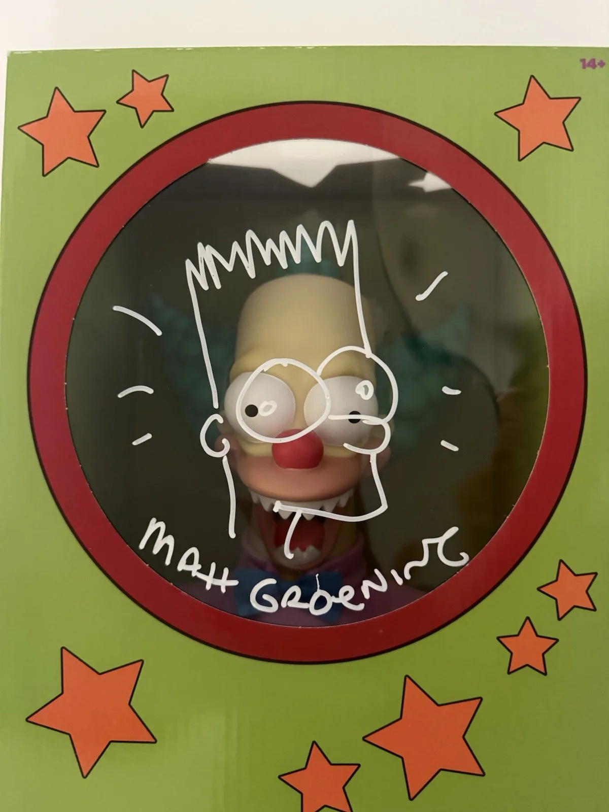 Matt Groening — MATT GROENING SIGNED TALKING KRUSTY DOLL LARGE BART SKETCH BECKETT COA+PROOF, image 3