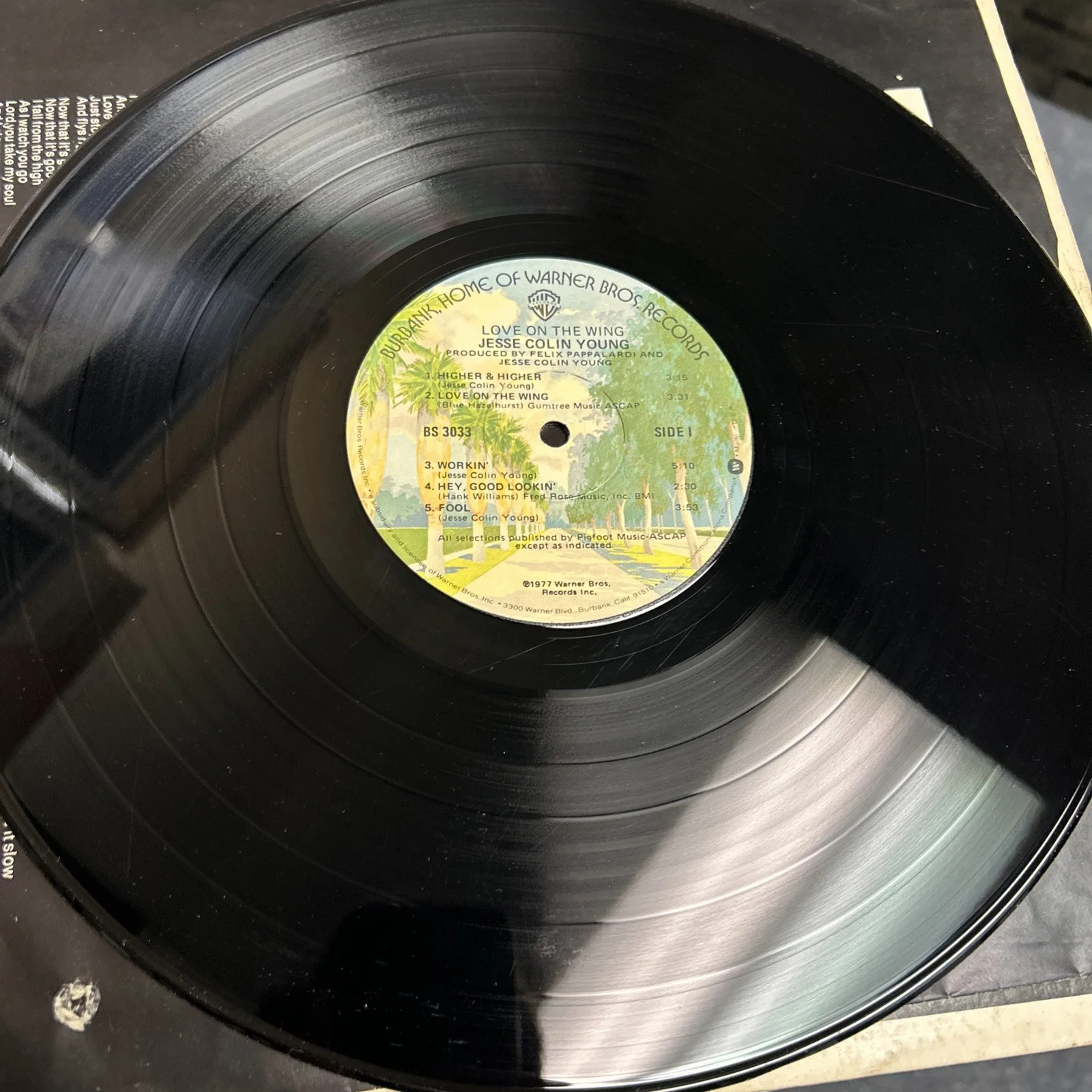 Jesse Colin Young Signed Vinyl LP: Love On The Wing, VG+ Autographed!, изображение 5