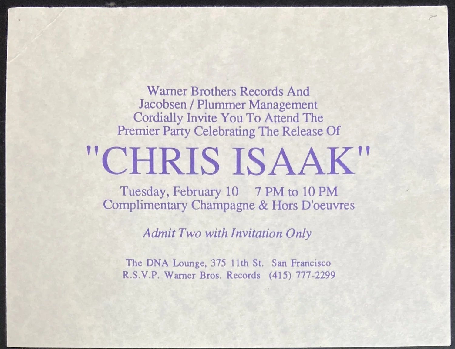 CHRIS ISAAK You Owe Me Some Kind Of Love Autographed Signed Promo 12" Single, изображение 3