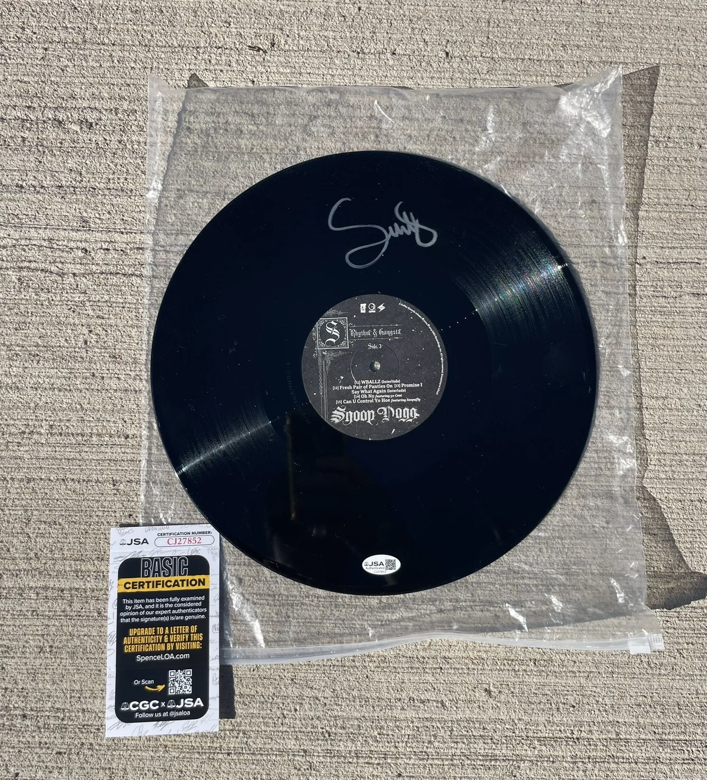 Snoop Dogg Signed Autographed Record “R&G (Rhythm & Gangsta)The Masterpiece” JSA, изображение 3