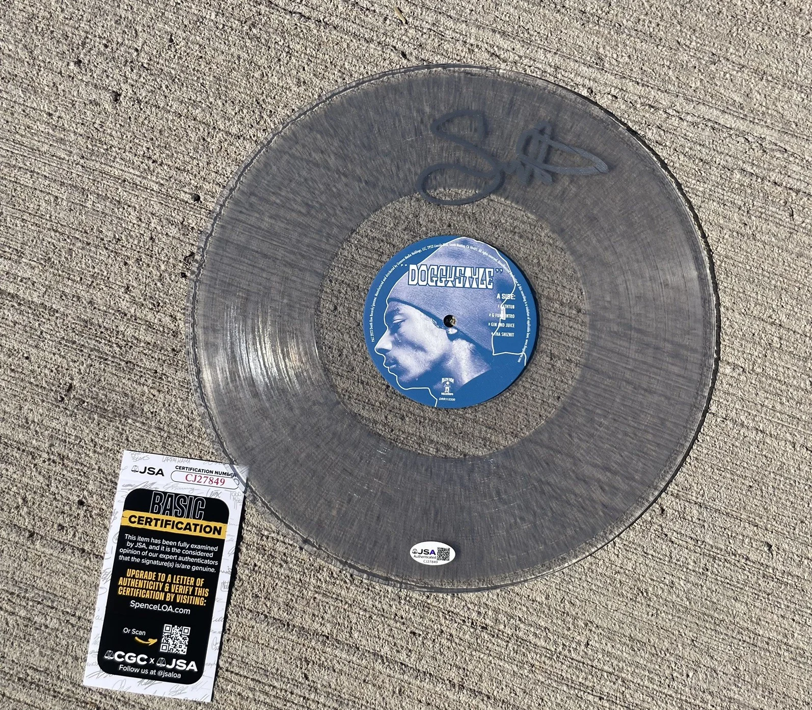 Snoop Dogg Signed Autographed Record “Doggystyle” JSA Authenticated auto, image 2