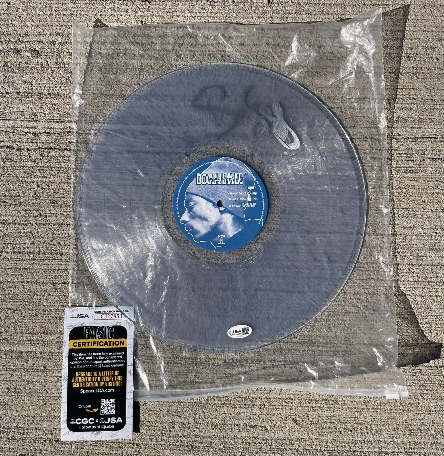Snoop Dogg Signed Autographed Record “Doggystyle” JSA Authenticated auto, image 3