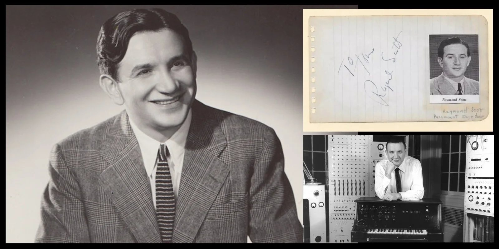 RAYMOND SCOTT - Am Composer 1940 Signed Paramount Stage Door Autograph book page, image 2