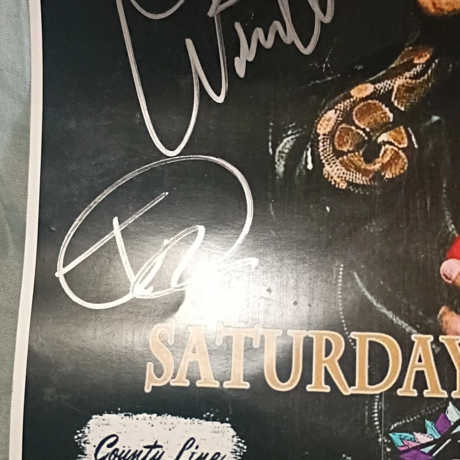 Carter Winter Signed Concert Poster Idaho Falls April 6 Multiple Signatures, image 4