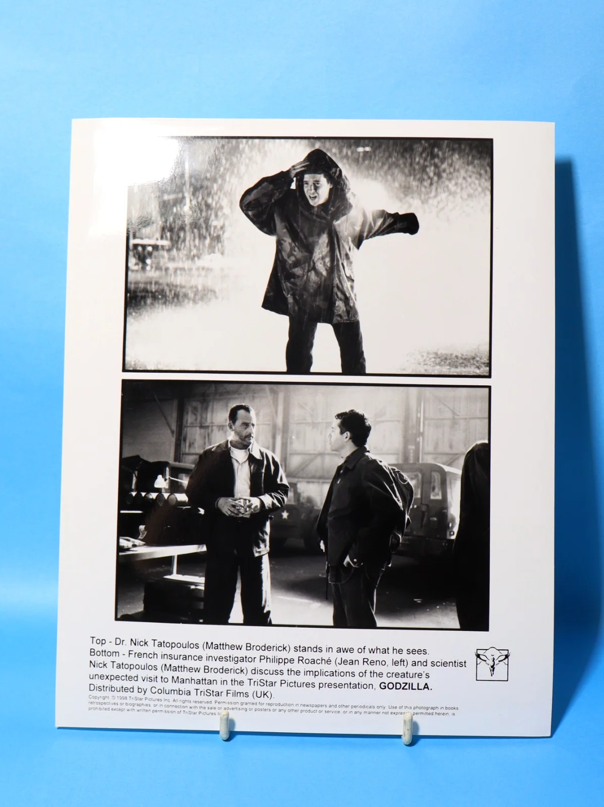 6 x 1998 Vintage GODZILLA Scenes Original B&W Photographs Tristar Pictures 10x8", изображение 2