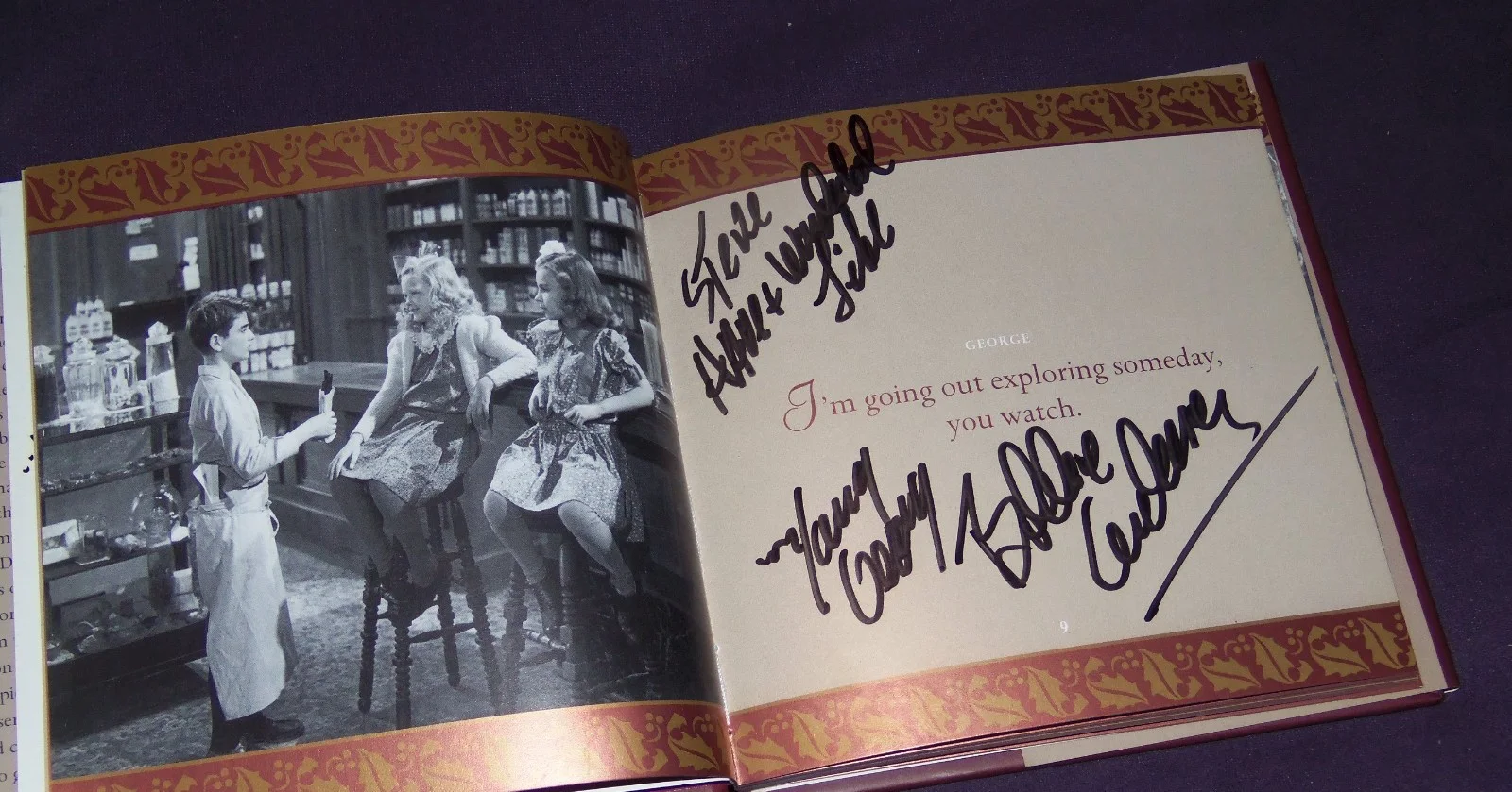 Autographed book — "It's a Wonderful Life" RARE signed book Bobbie Anderson young George and cast, изображение 3