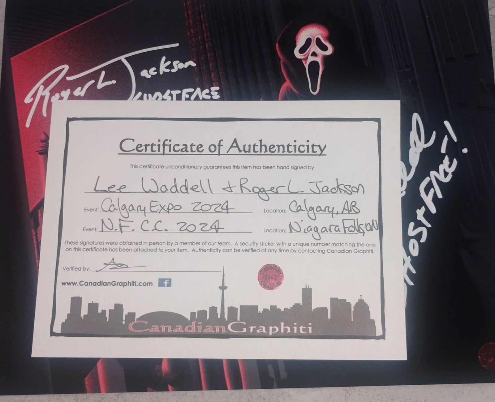 Roger L Jackson & Lee Waddell Hand Signed 8x10 Photo COA Scream NO US TARIFFS, изображение 5