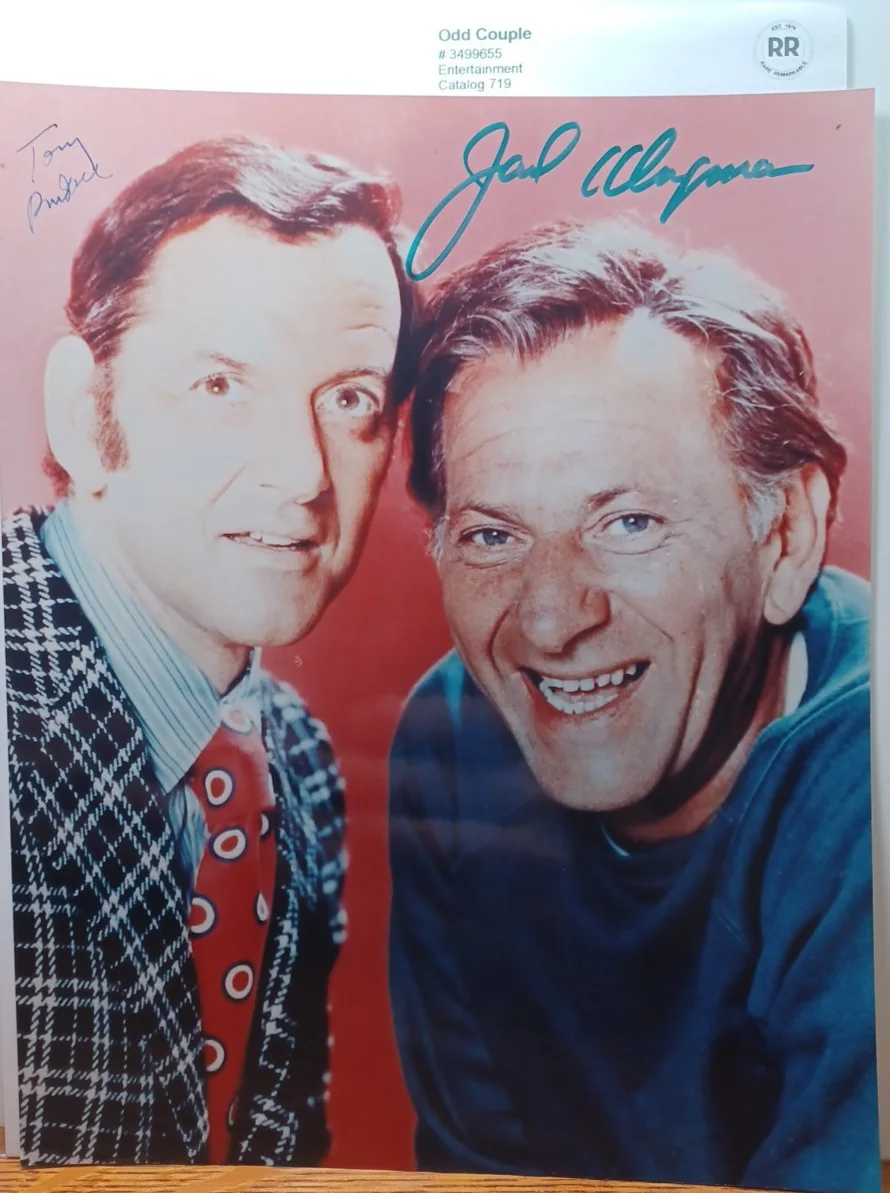 Jack Klugman & Tony Randall — ODD Couple Jack Klugman & Tony Randall Autographed ORG Photo 8 x 10 JRR47