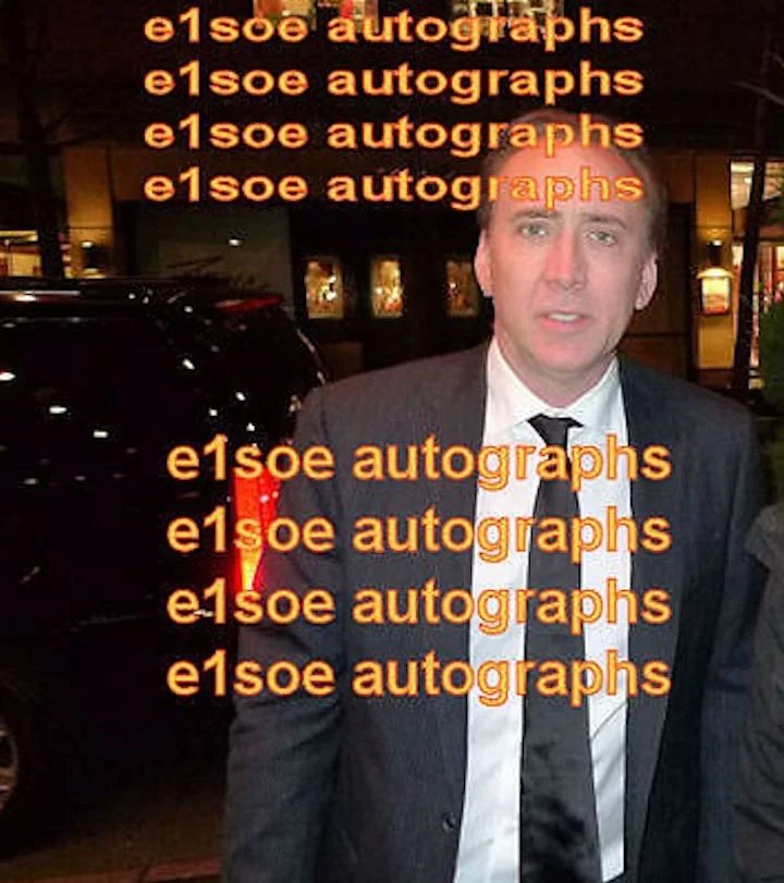 Nicolas Cage — Nicolas Cage signed Bangkok Dangerous 8x10 photo - In Person Photo Proof, изображение 5