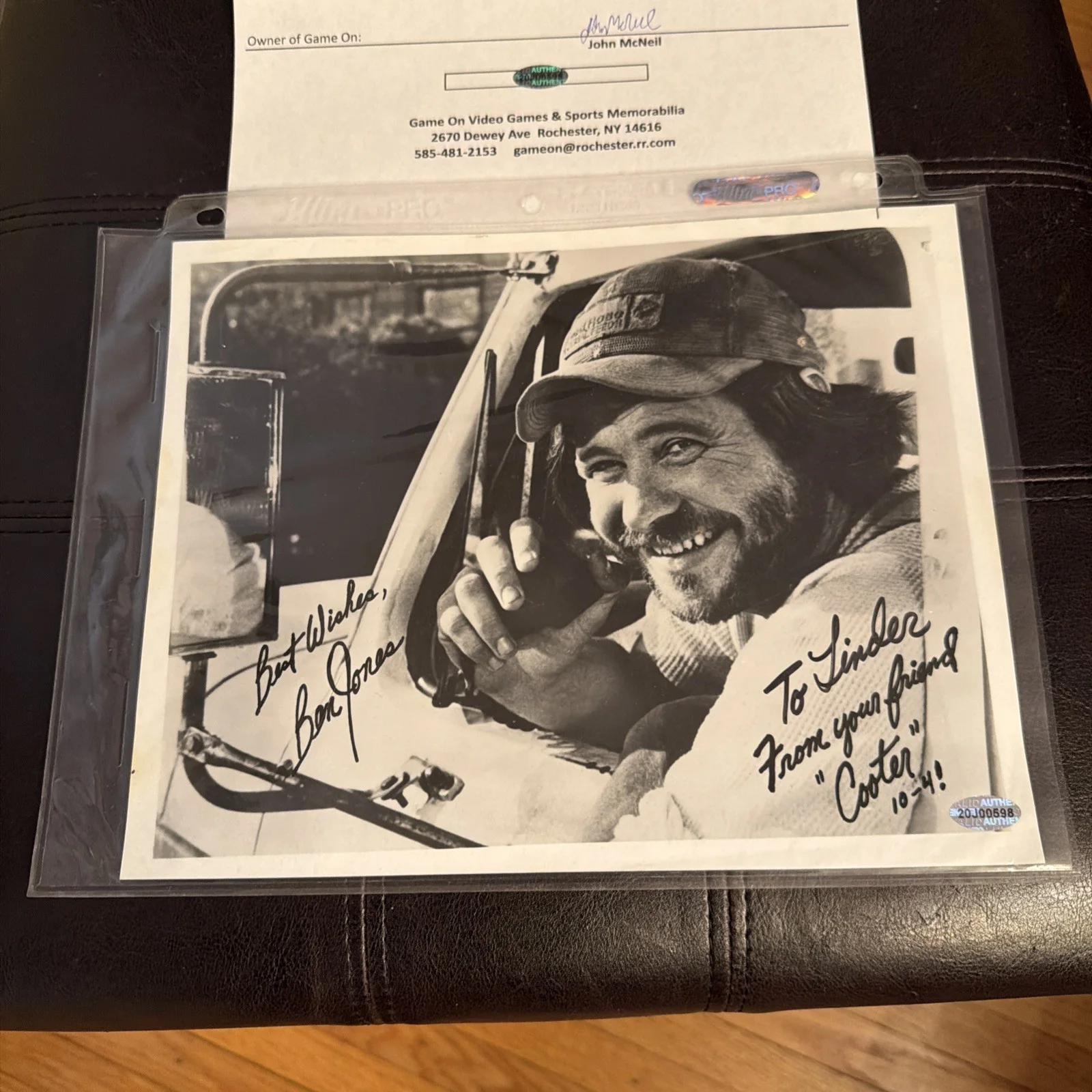 Vintage 8x10 Ben Jones “Cooter” From Dukes Of Hazzard, Signed Picture, изображение 2