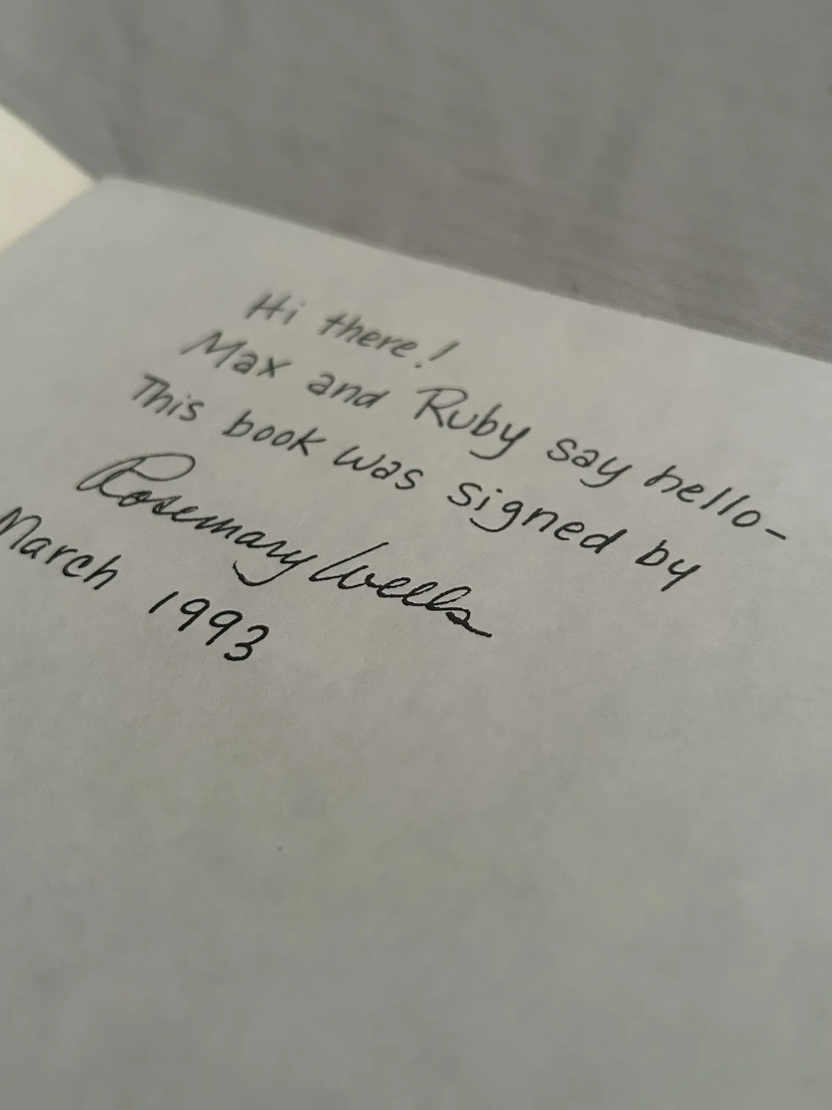 Rosemary Wells Signed Autographed Max’s Chocolate Chicken Book Max & Ruby READ, image 4
