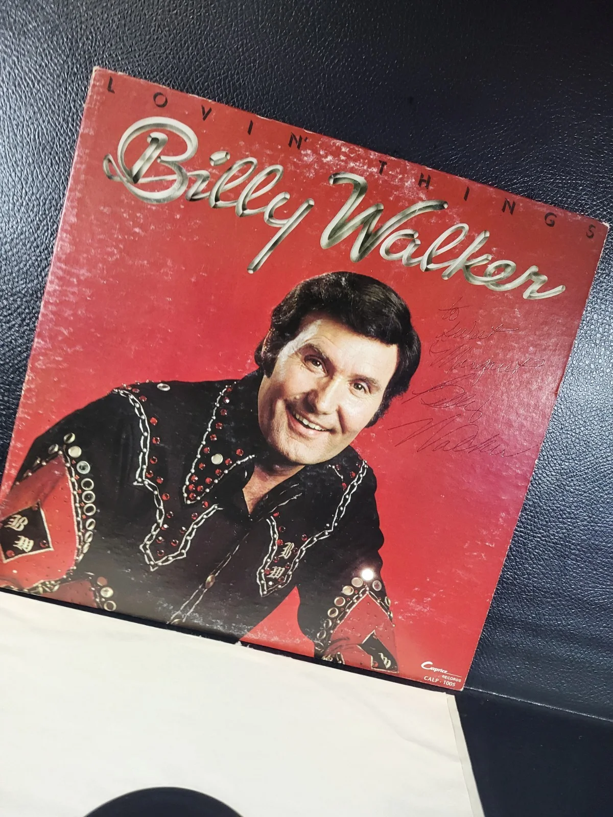 Billy Walker ** signed ** Lovin Things Album Cover/LP/Vinyl Record Caprice Rare, изображение 3