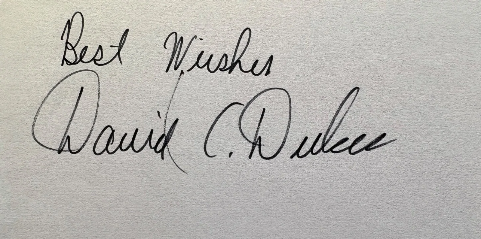 David Dukes — ACTOR DAVID DUKES SIGNED AUTOGRAPHED PAPER / DAWSON CREEK / EX CONDITION, image 2