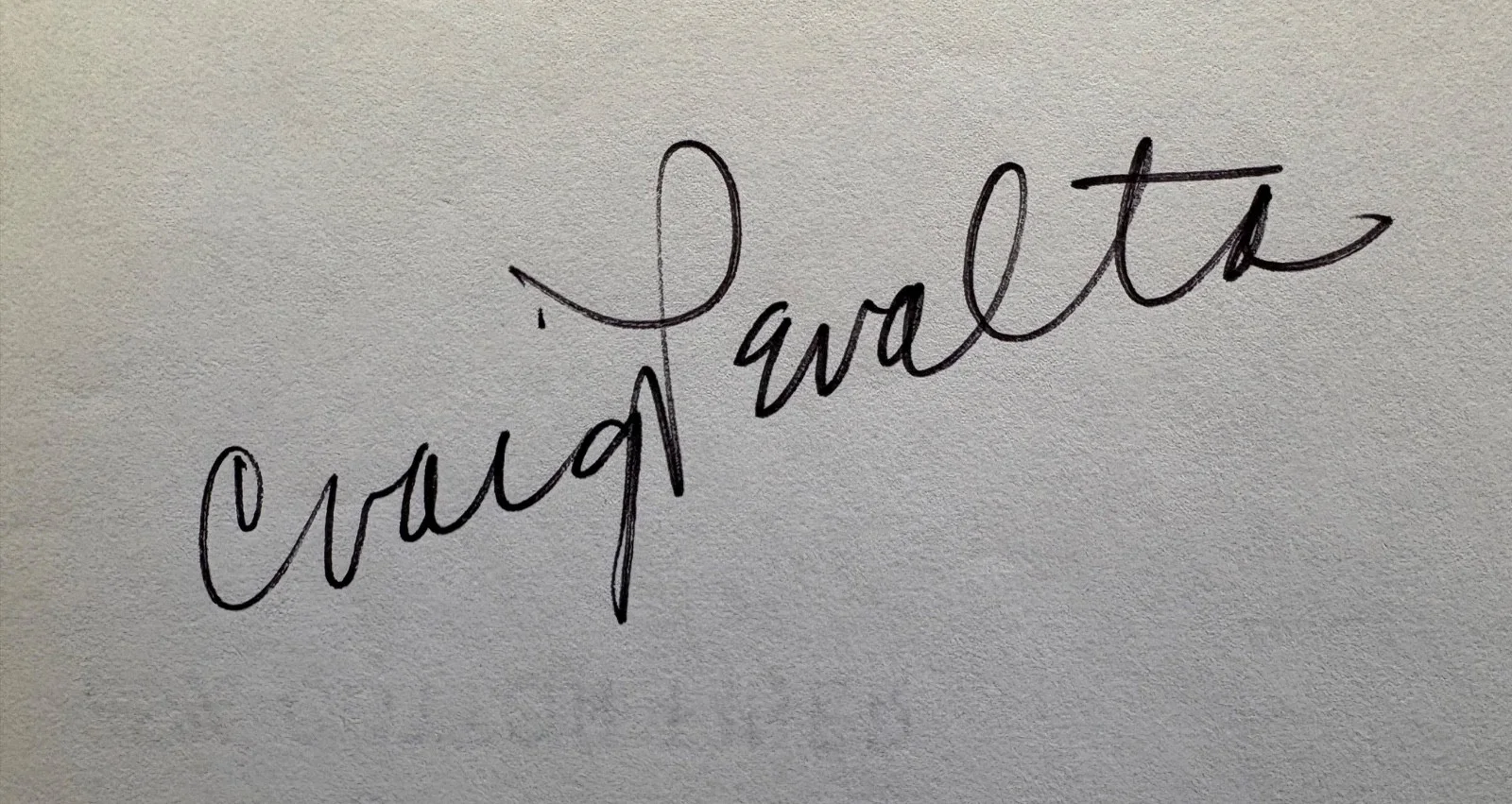 Craig Peralta — ACTOR CRAIG PERALTA SIGNED AUTOGRAPHED PAPER ELLEN DEGENERES SHOW, image 2