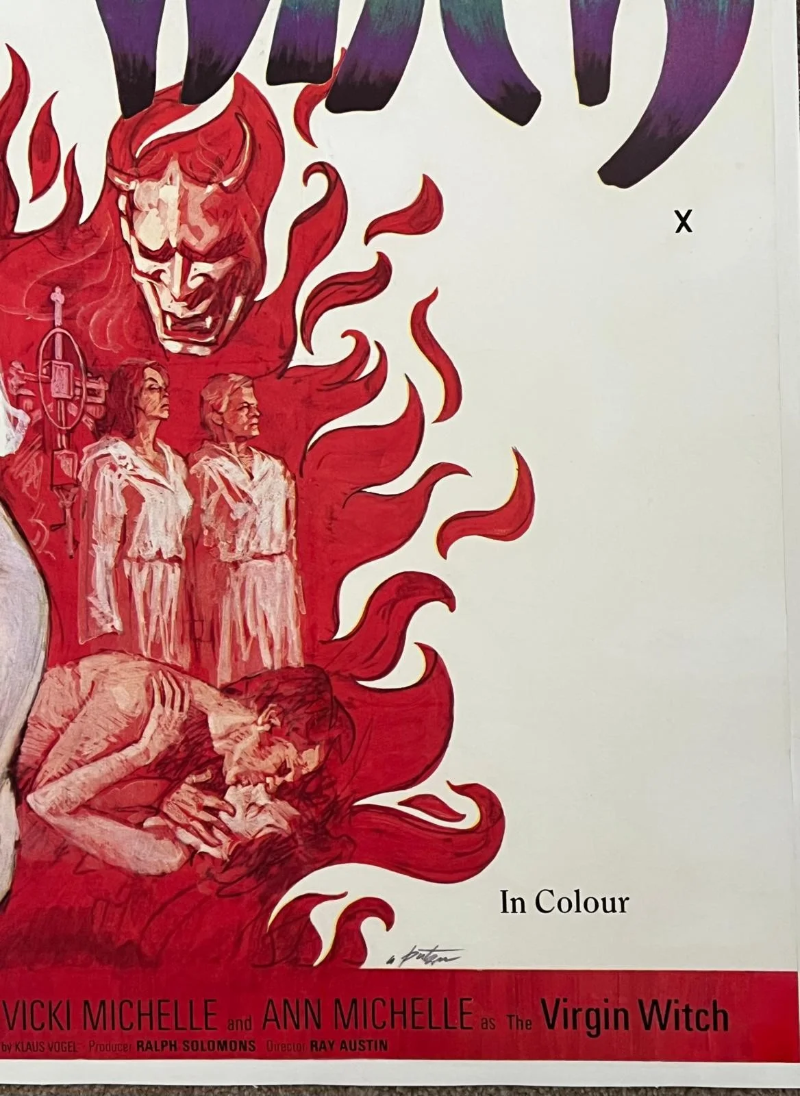 The Virgin Witch Original UK Quad Film Poster 1972 w/cert 30x40" Arnaldo Putzu, изображение 4