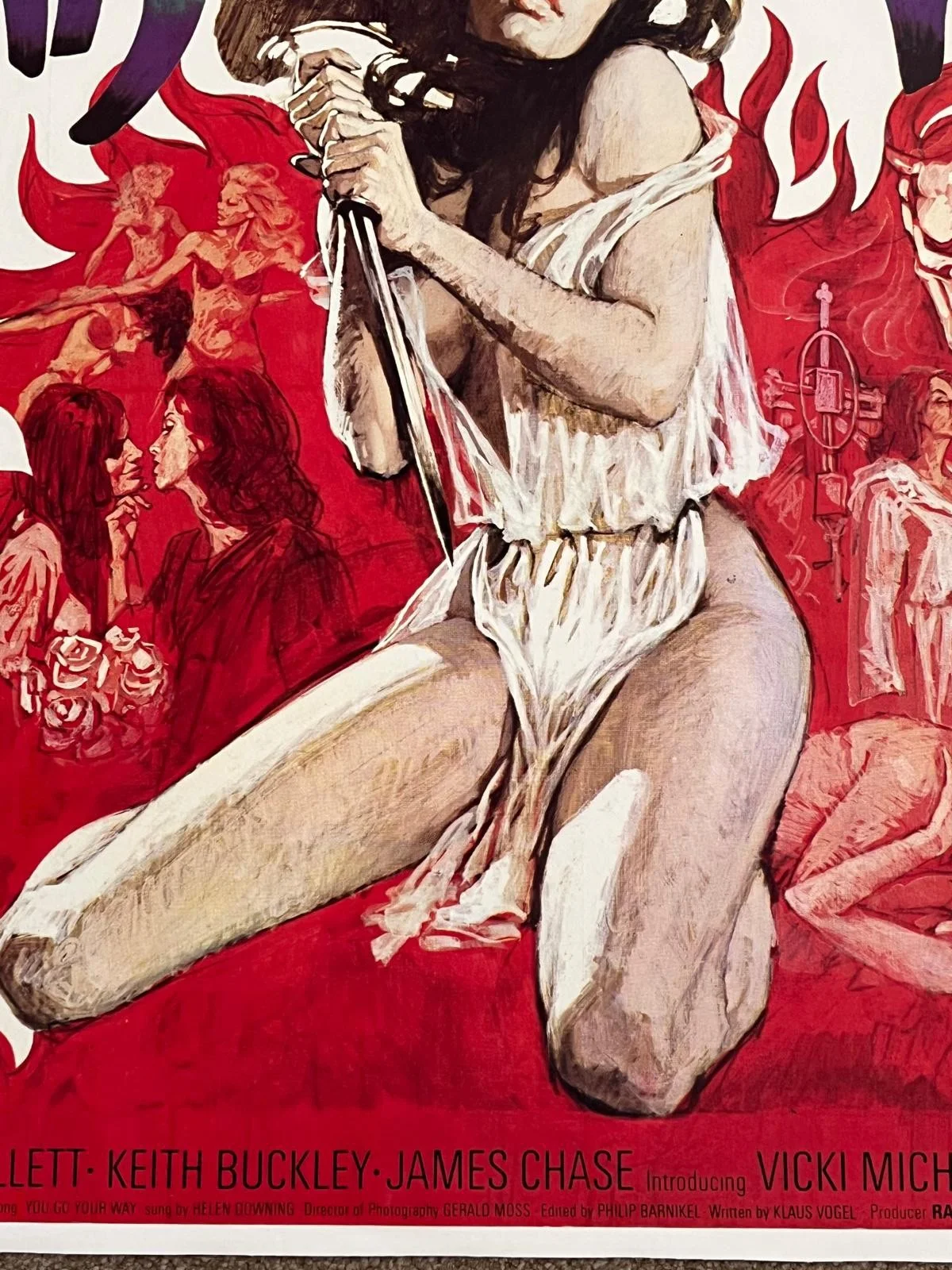 The Virgin Witch Original UK Quad Film Poster 1972 w/cert 30x40" Arnaldo Putzu, изображение 5