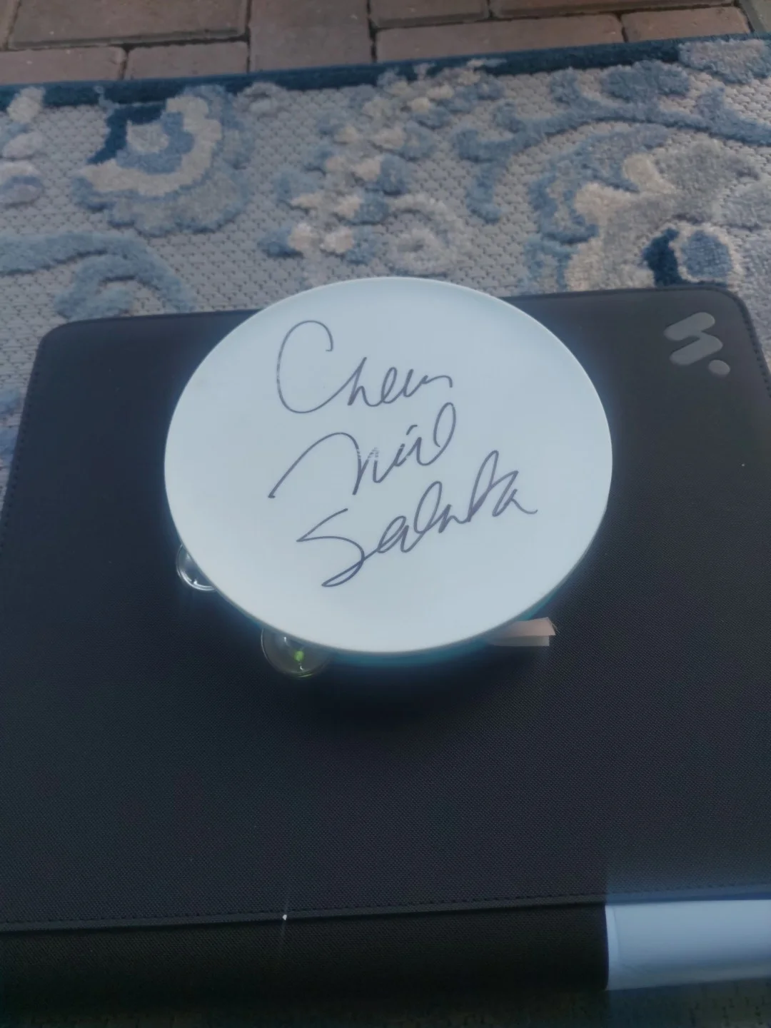 Autographed Neil Sedaka Tambourine and Photograph, изображение 2