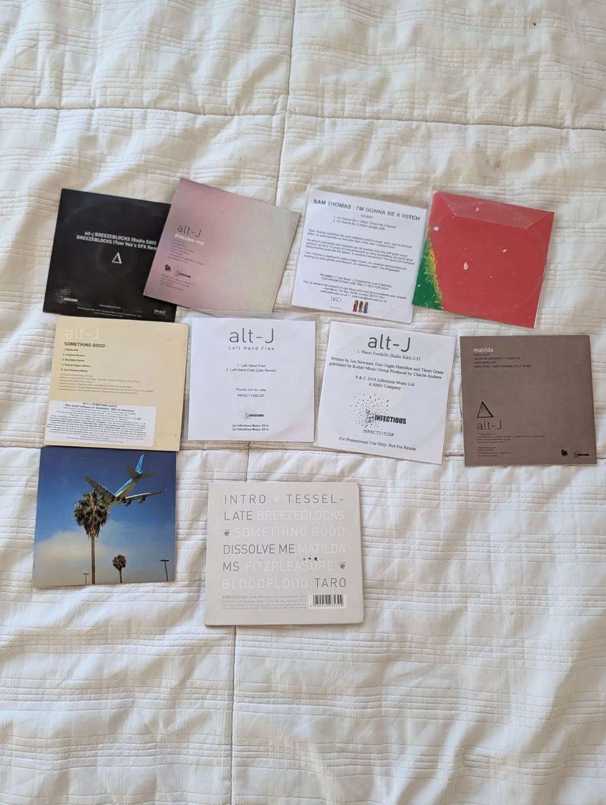 Alt-J Signed Original CD Rare alternate version origami case and singles cds, image 2