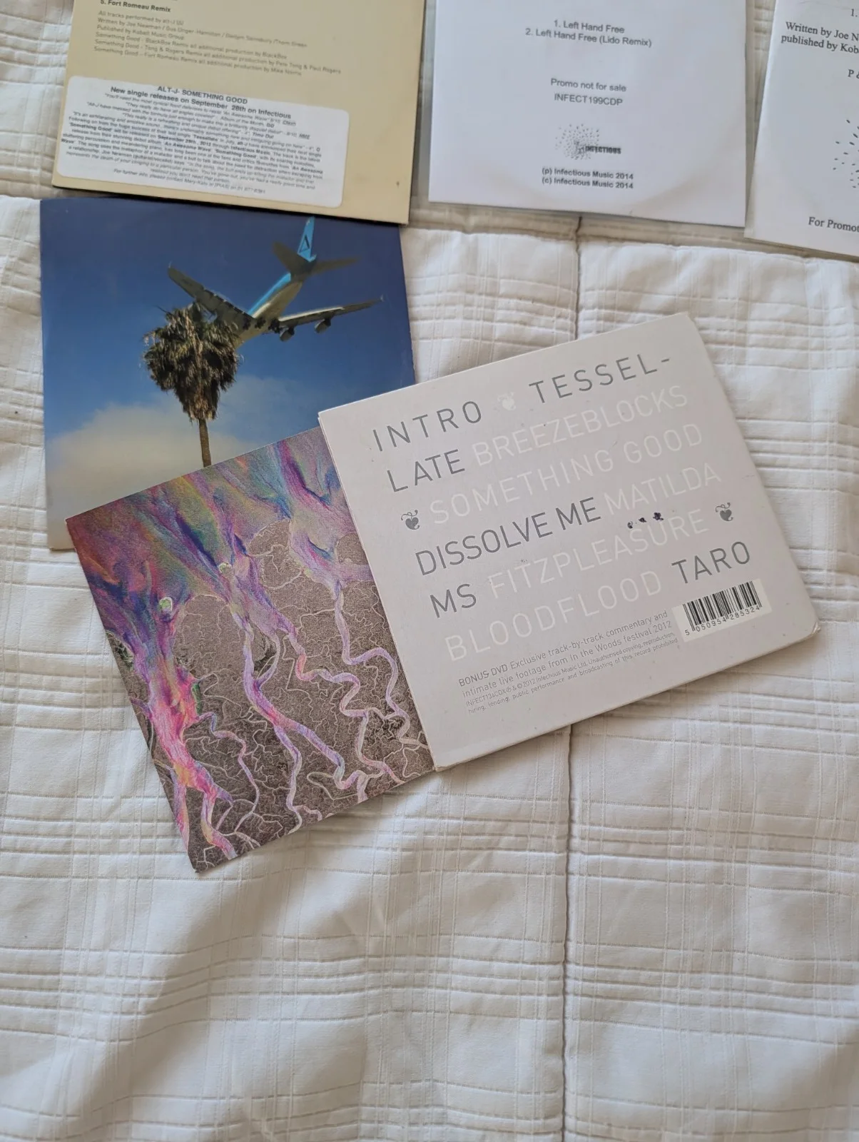 Alt-J Signed Original CD Rare alternate version origami case and singles cds, image 4