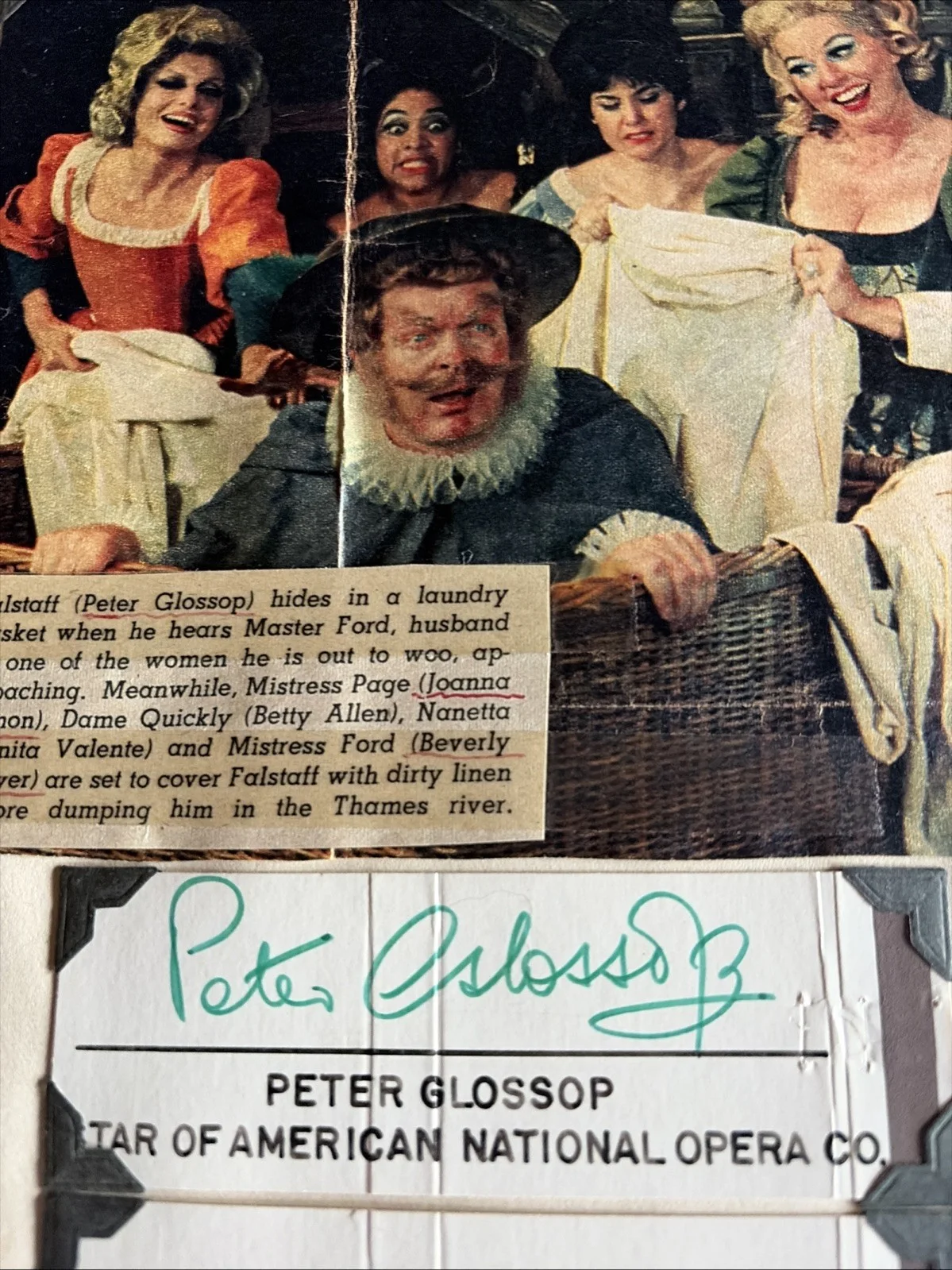 Peter Glossop, Joanna Simon, Beverly Bower, Autographs Famous Opera Stars, image 2