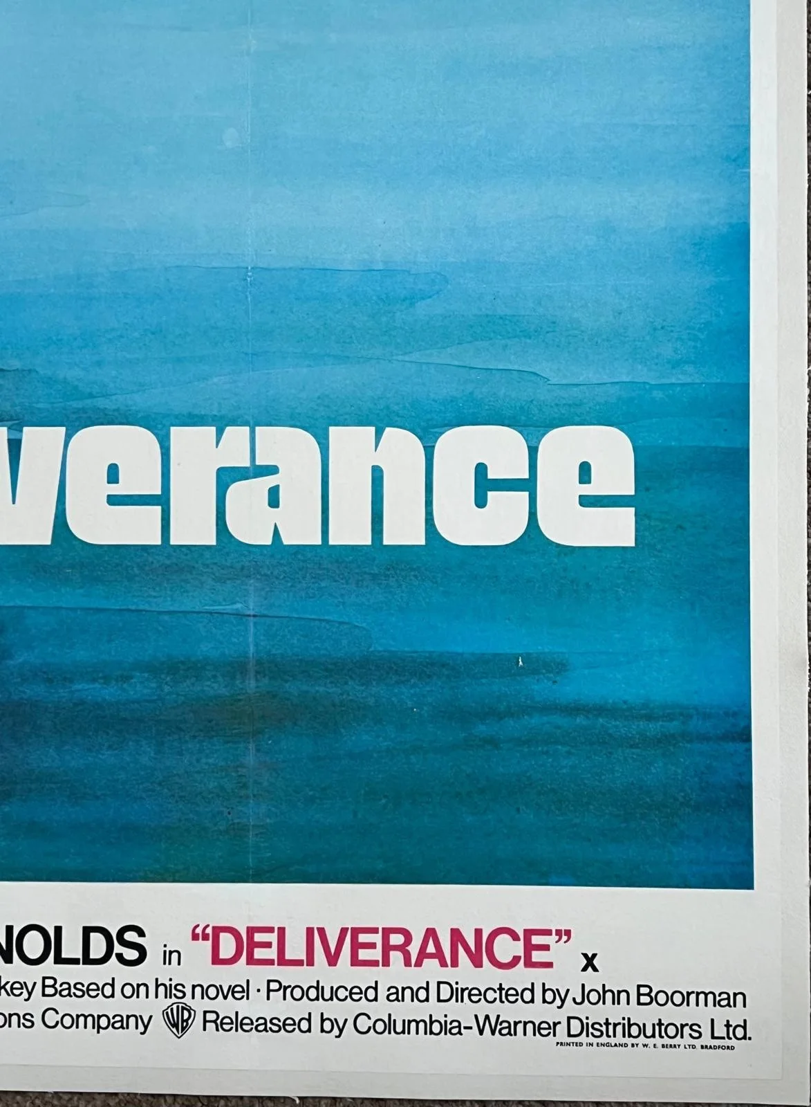 Deliverance Original UK Quad Poster 1972 LINEN BACKED 30X40" with Certificate, image 4