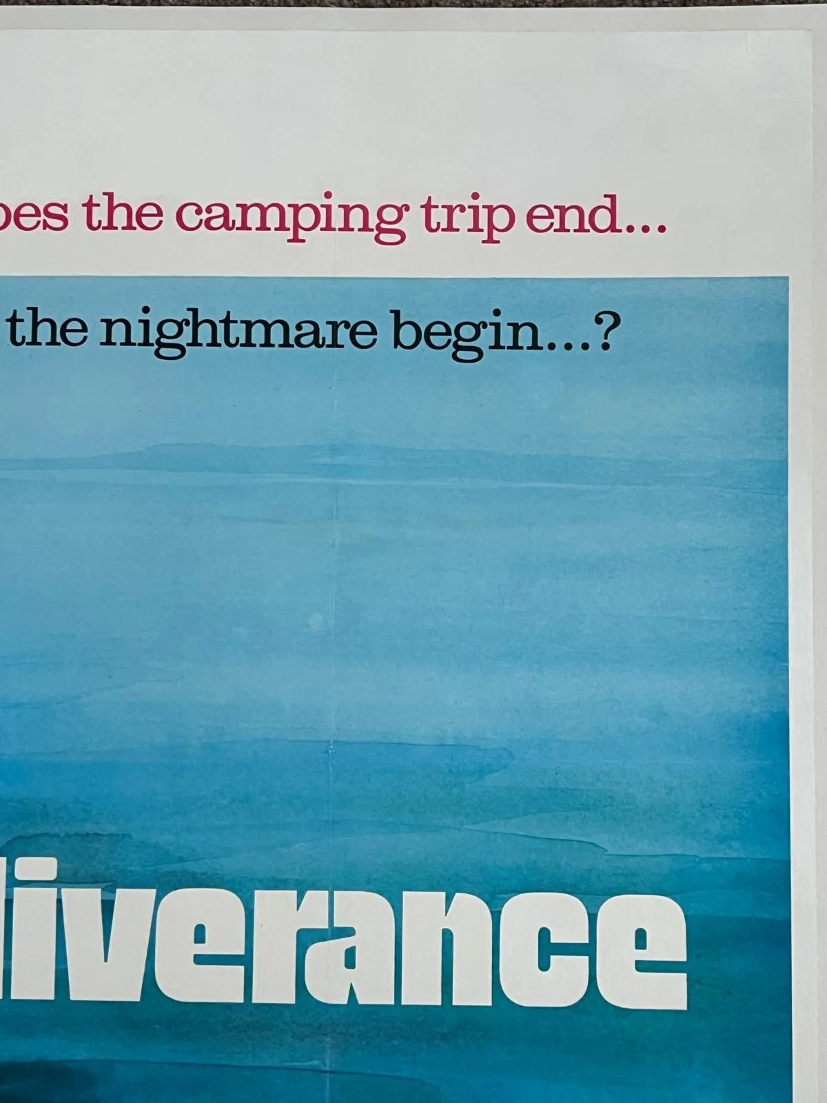 Deliverance Original UK Quad Poster 1972 LINEN BACKED 30X40" with Certificate, image 5