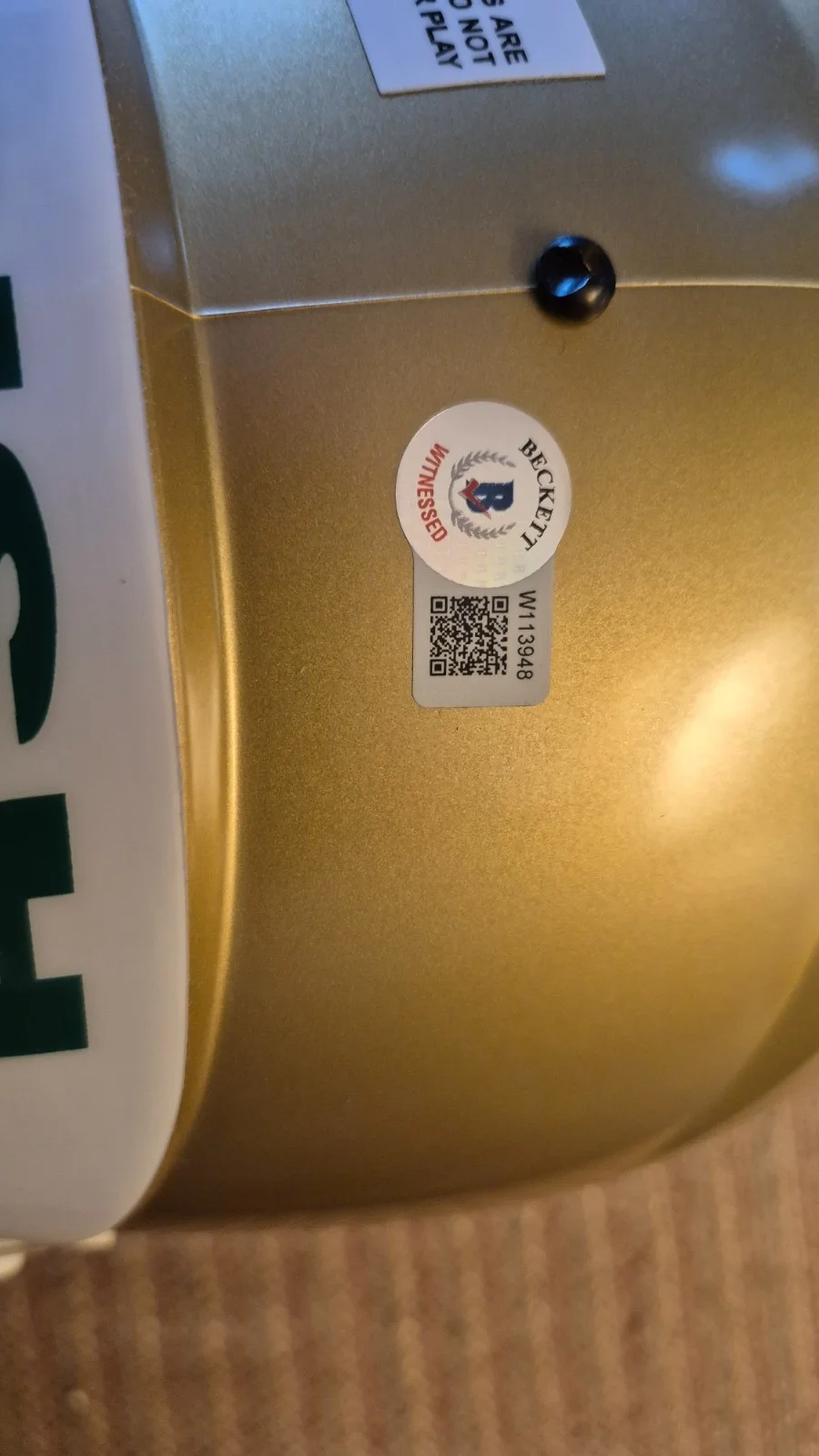 Noter dame football helmet from the movie rudy autographed by sean astin, изображение 5