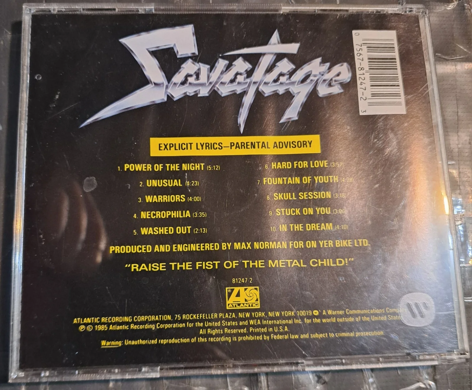 Savatage - Power Of The Night Autographed CD, image 5
