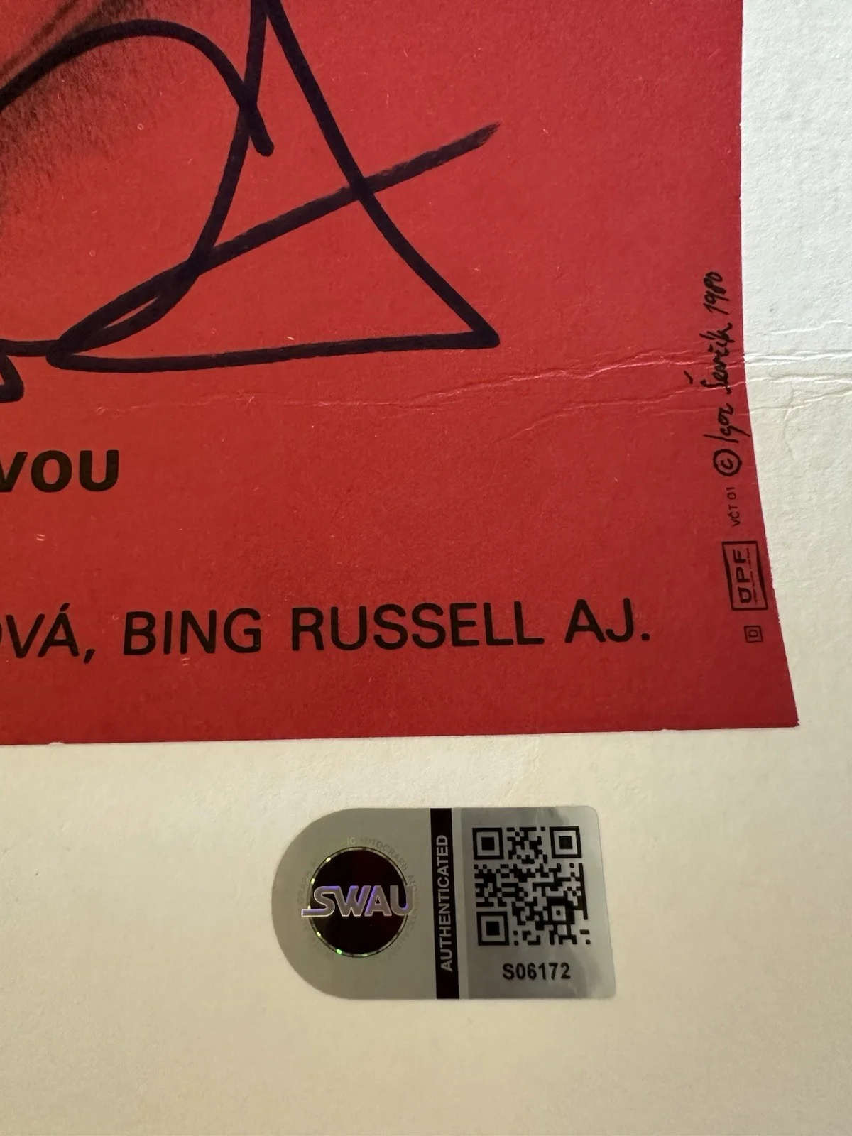 John Carpenter — John Carpenter Signed Elvis 1979 Czech Movie Poster Authenticated, image 2