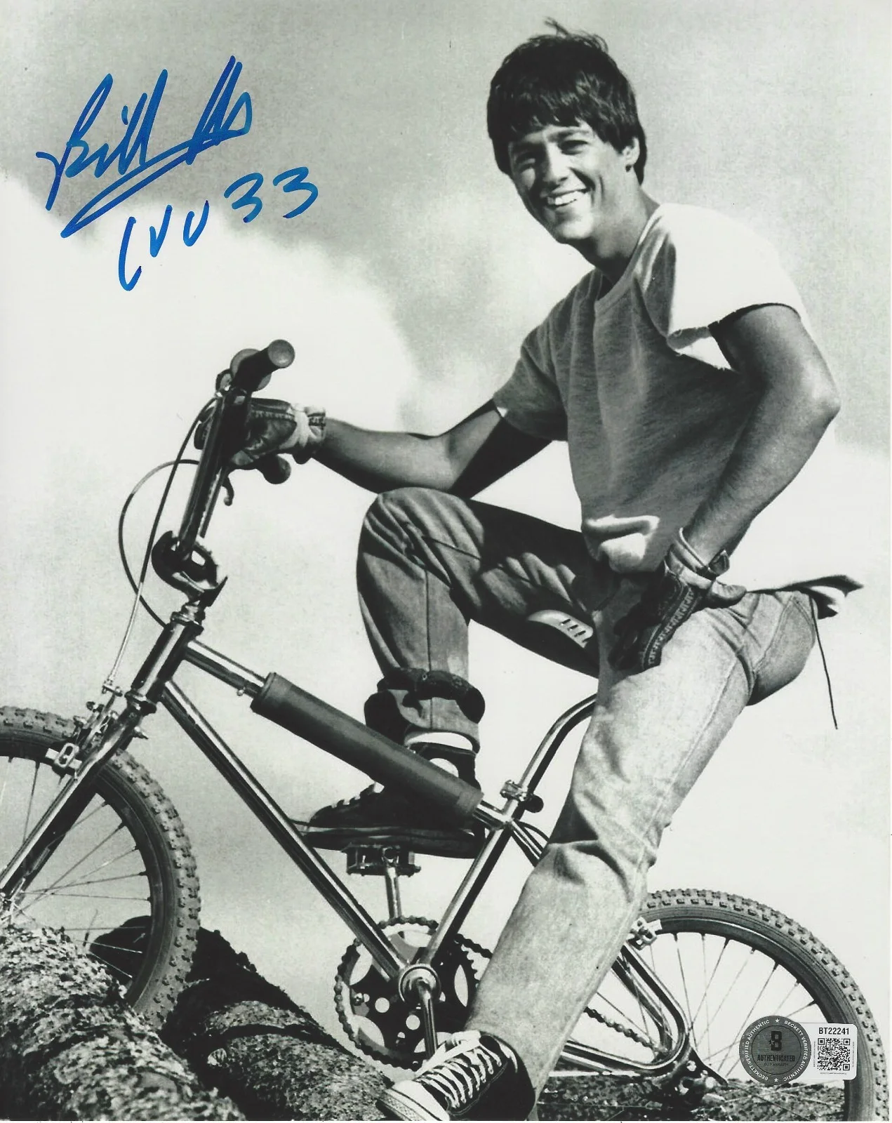 BILL ALLEN SIGNED 'RAD' CRU JONES #33 8x10 MOVIE PHOTO BECKETT BAS COA PROOF, изображение 2