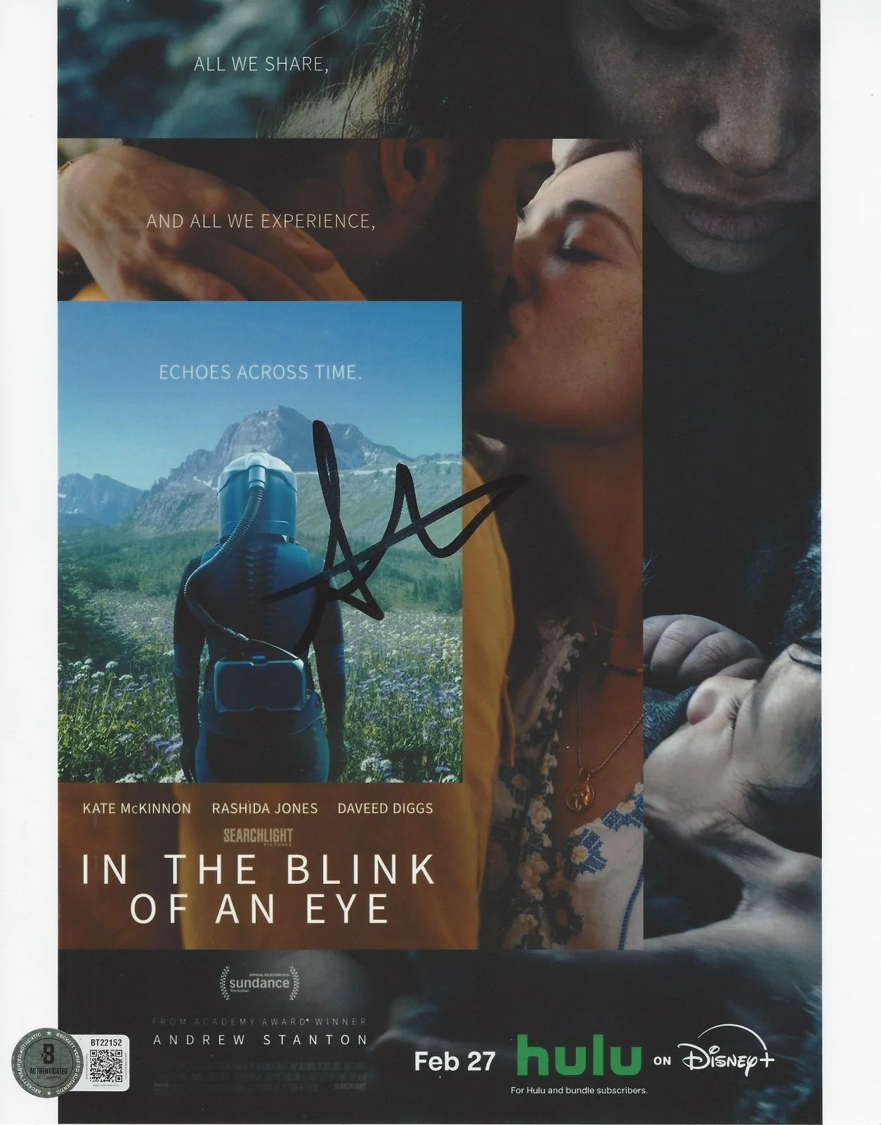 DIRECTOR ANDREW STANTON SIGNED 'IN THE BLINK OF AN EYE' 8x10 PHOTO BECKETT COA, изображение 2