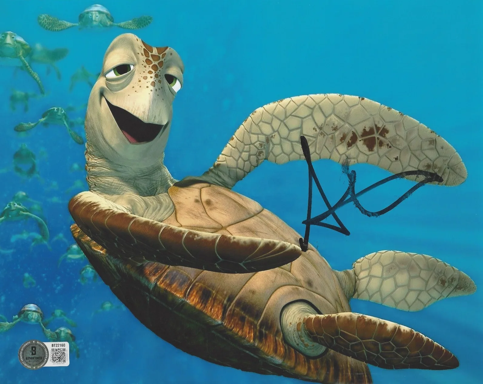 ANDREW STANTON SIGNED 'FINDING NEMO' CRUSH 8x10 MOVIE PHOTO BECKETT BAS COA, изображение 2