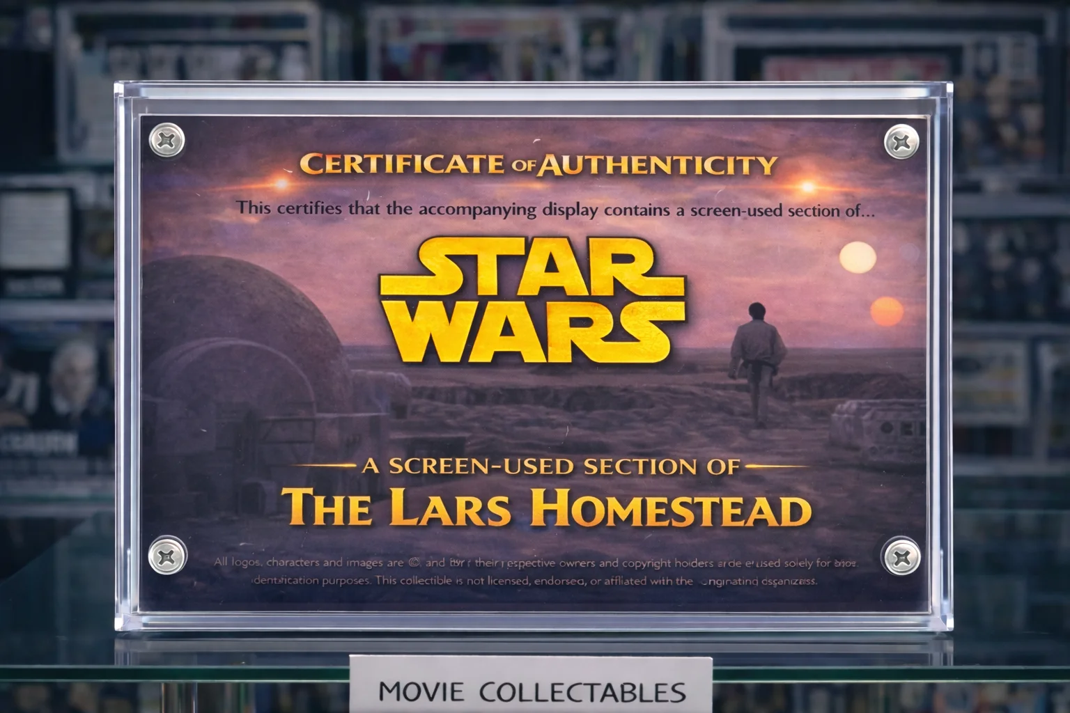 Screen-Used Star Wars Set Fragment – Lars Homestead Tatooine Display with COA |, image 2
