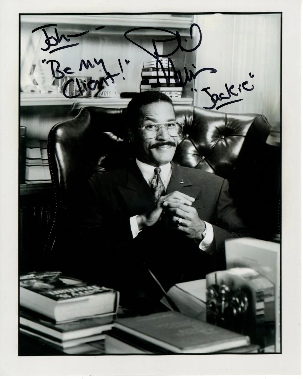 Phil Morris — PHIL MORRIS Signed Autographed 8x10 SEINFELD JACKIE CHILES Photograph - To John
