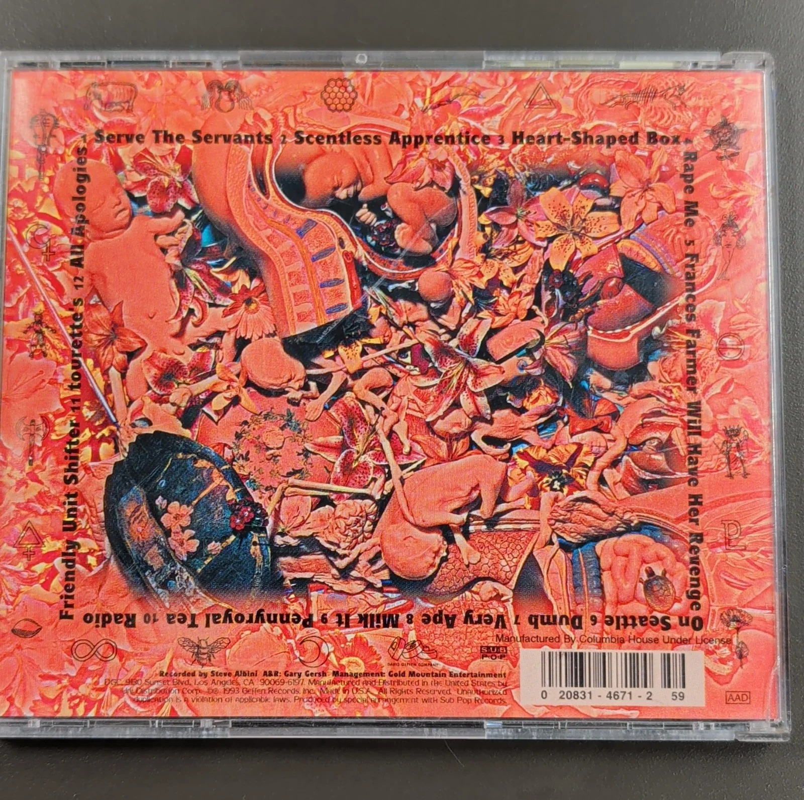 Nirvana In Utero Original CD & Booklet Music Memorabilia Collectible, изображение 2