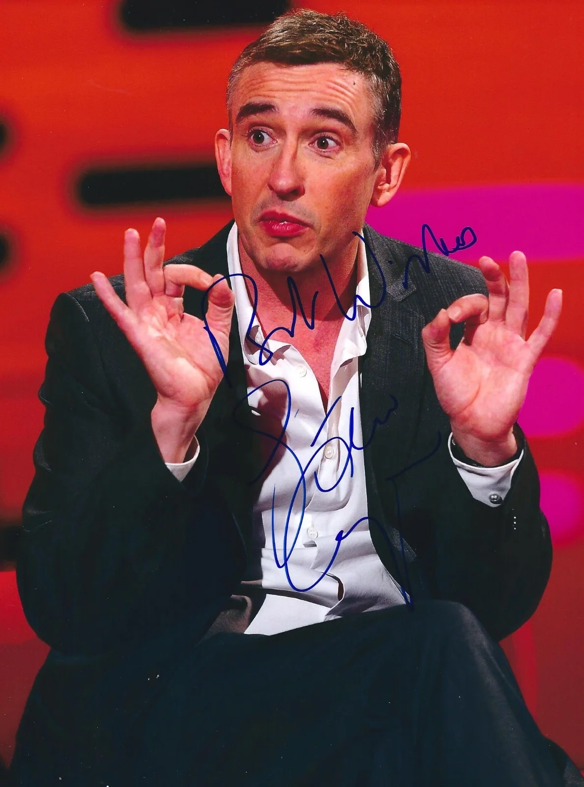 Steve Coogan — Steve Coogan signed 8X10 photo. Proof . The Trip Alan Partridge