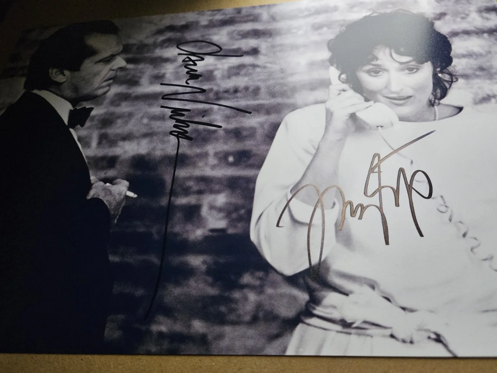 ORIGINAL AUTOGRAPHS JACK NICHOLSON, MERYL STREEP 1986, HEARTBURN 🎬 12X8" W/COA, изображение 2