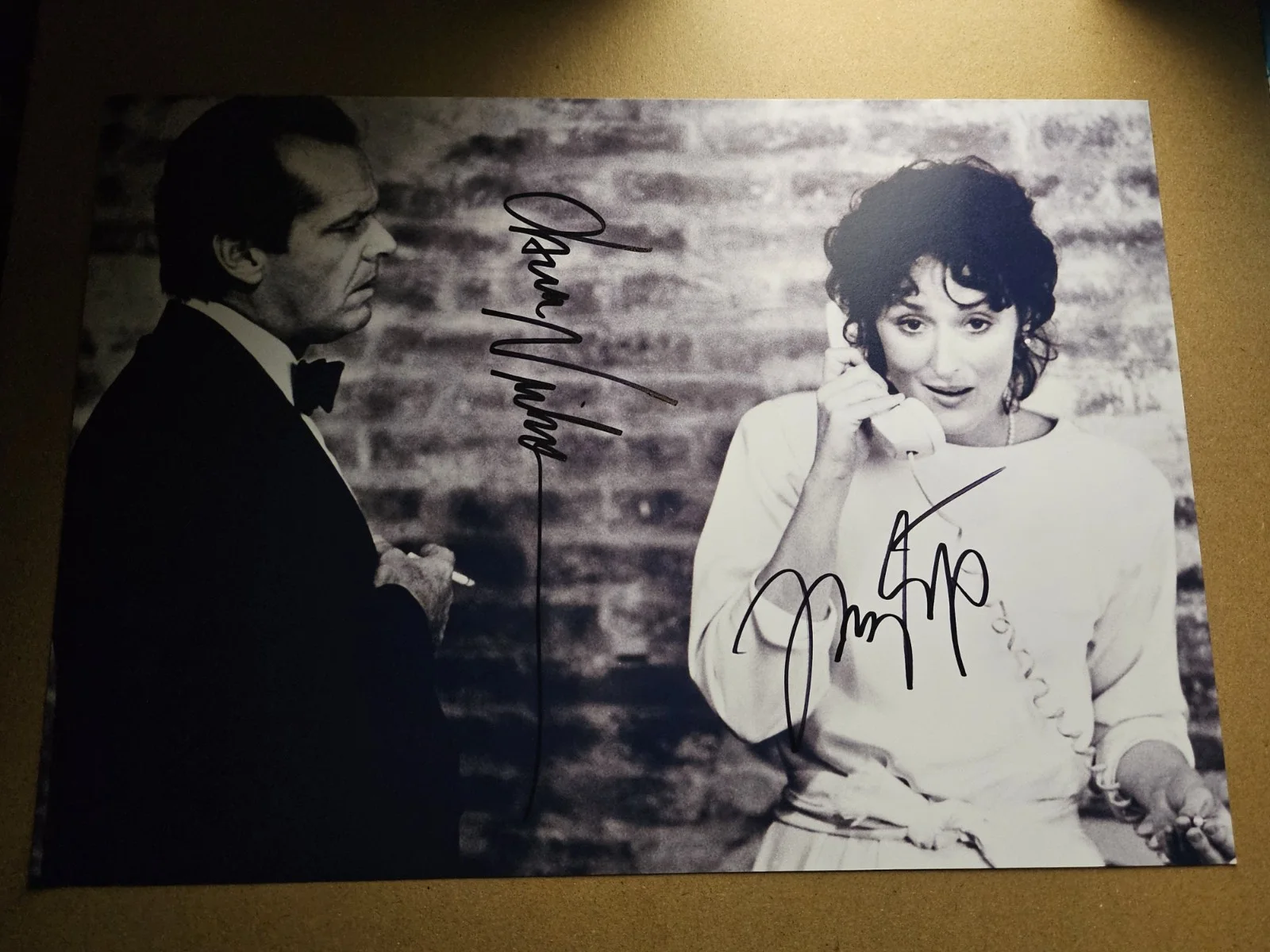 ORIGINAL AUTOGRAPHS JACK NICHOLSON, MERYL STREEP 1986, HEARTBURN 🎬 12X8" W/COA, изображение 4