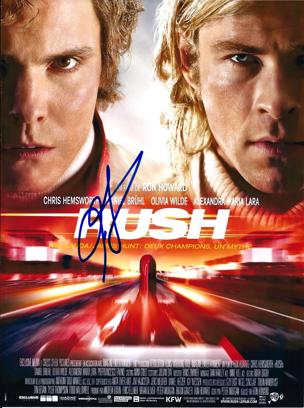 daniel bruhl — Daniel Bruhl signed Rush 8X10 photo in person Photo Proof. Inglourious Basterds