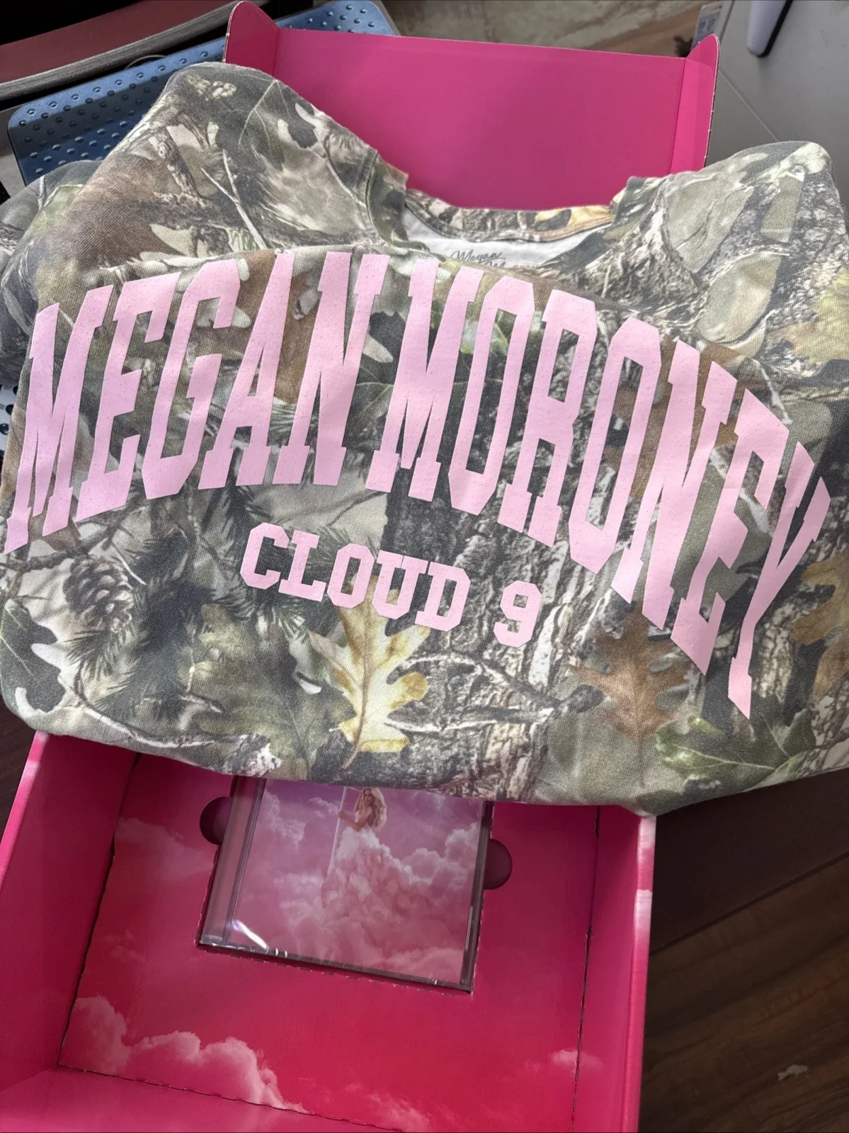 Megan Moroney Cloud 9 Medium Camo Tee Signed CD Box, image 4
