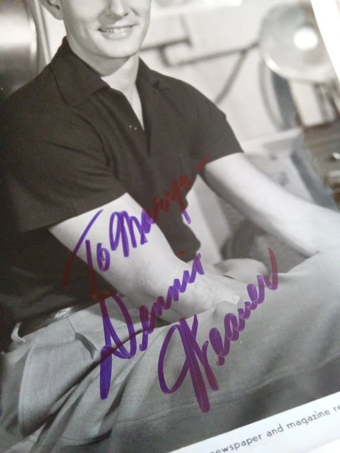Dennis Weaver TV Legend Signed 8x10 Photo JSA, image 3