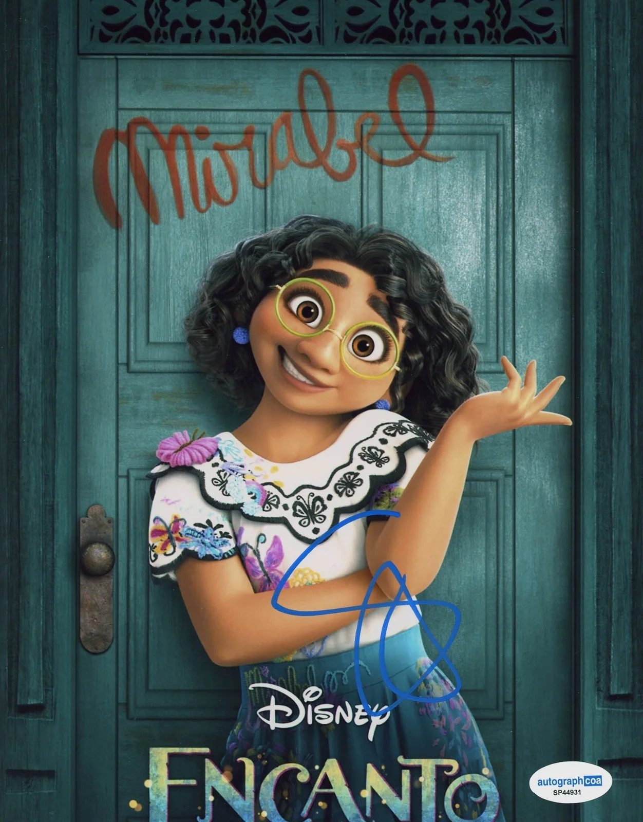 Stephanie Beatriz — Stephanie Beatriz signed "ENCANTO" 8x10 Photo EXACT PROOF Autograph Mirabel ACOA, изображение 4