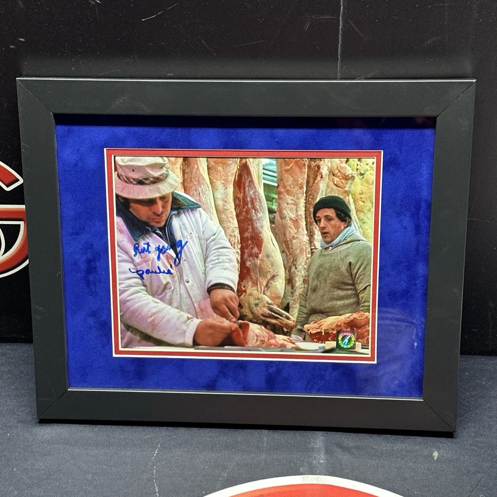 Sylvester Stallone — Burt Young w/ Sylvester Stallone Autographed ROCKY Framed 8x10 Photo ASI Proof