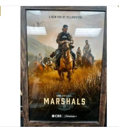 MARSHALS CBS/Paramount+ SIGNED Framed Poster Luke Grimes Autographed, image 5