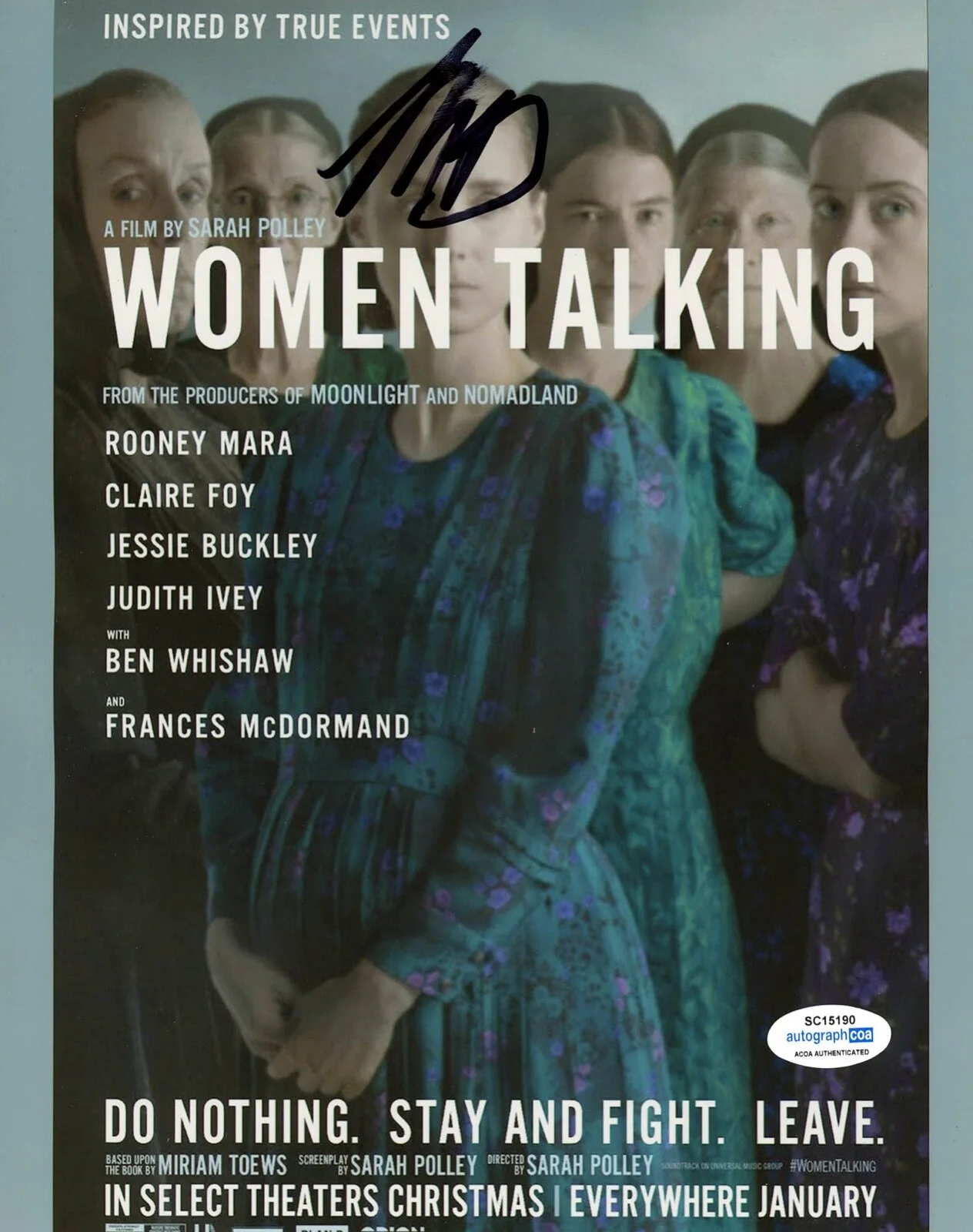 SARAH POLLEY — Sarah Polley signed "WOMEN TALKING" 8X10 Photo a EXACT PROOF Director ACOA COA, image 4