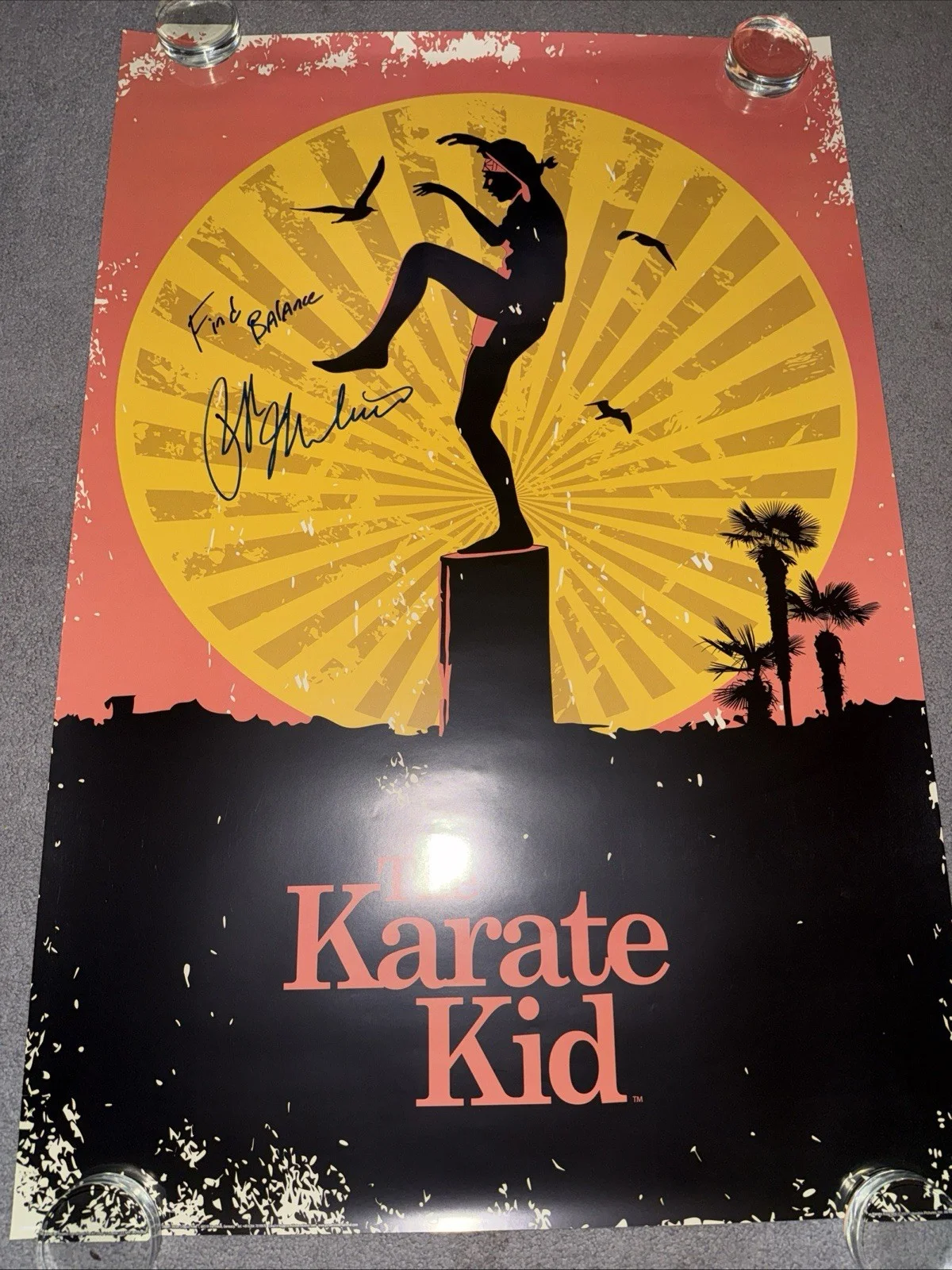 Ralph Macchio AUTOGRAPH SIGNED 24x36 Karate Kid Poster Quote PROOF, image 3