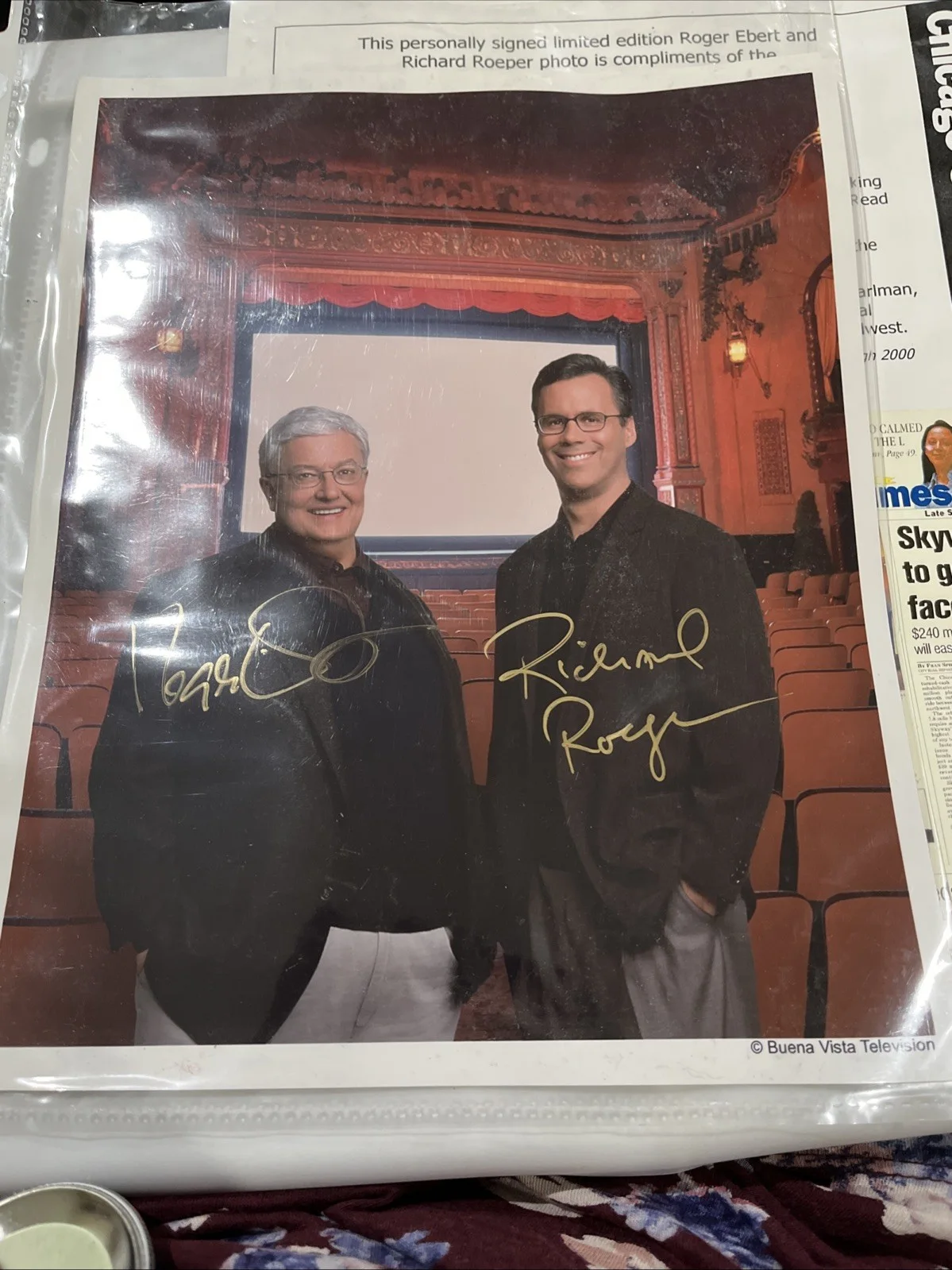 Roger Ebert — Roger Ebert & Richard Roeper Hand Signed Photo-Limited Edition-Chicago Sun Times, изображение 5