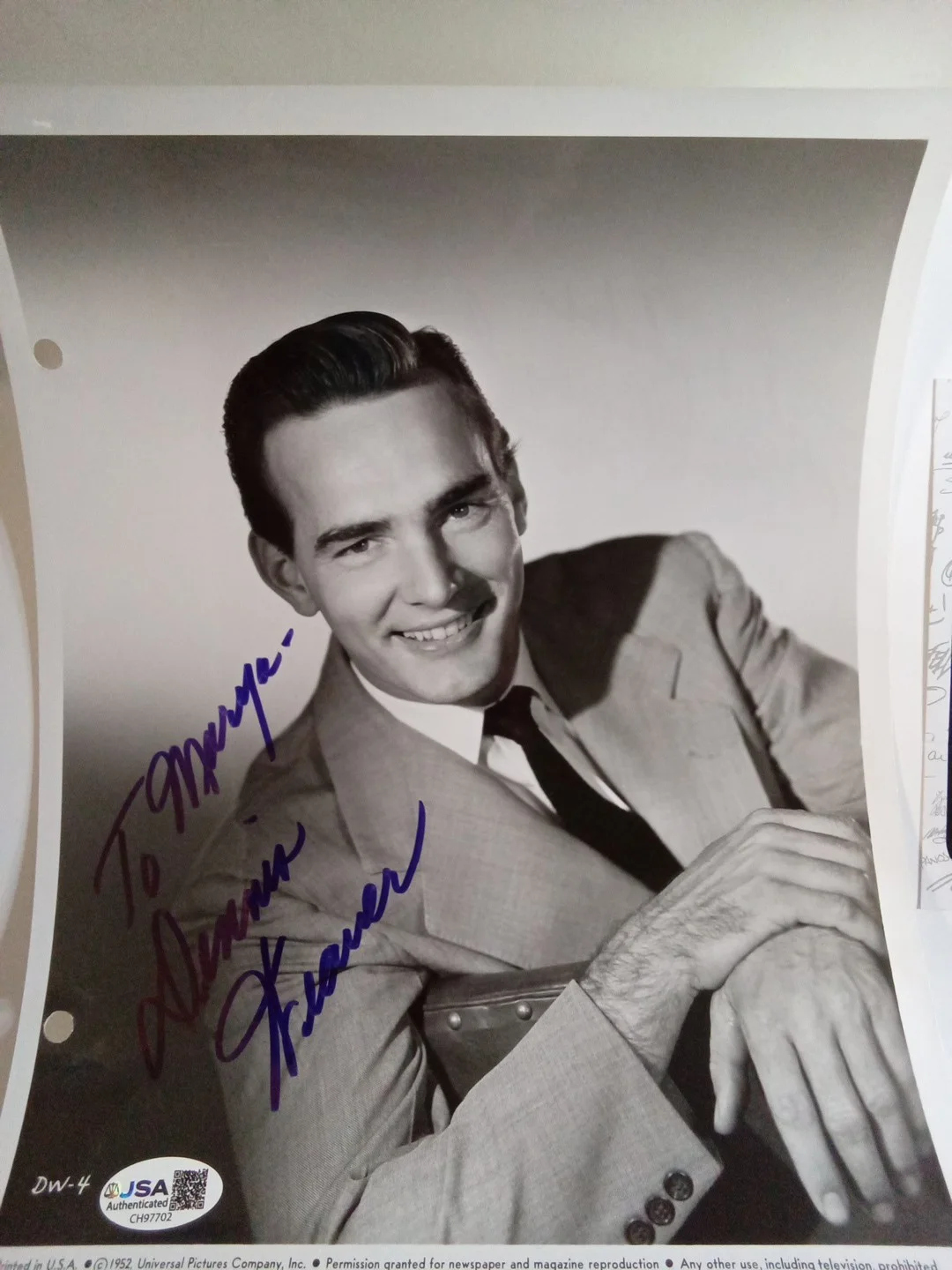 Dennis Weaver Gunsmoke Chester McCloud Signed 8x10 Photo JSA, изображение 2