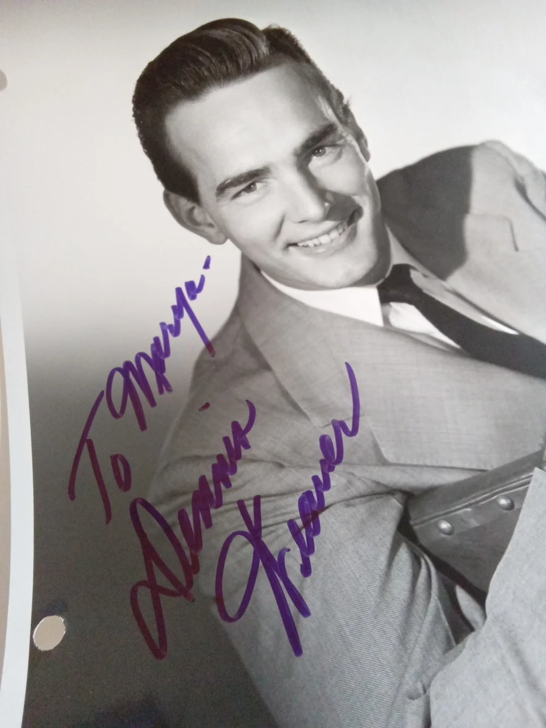 Dennis Weaver Gunsmoke Chester McCloud Signed 8x10 Photo JSA, изображение 3